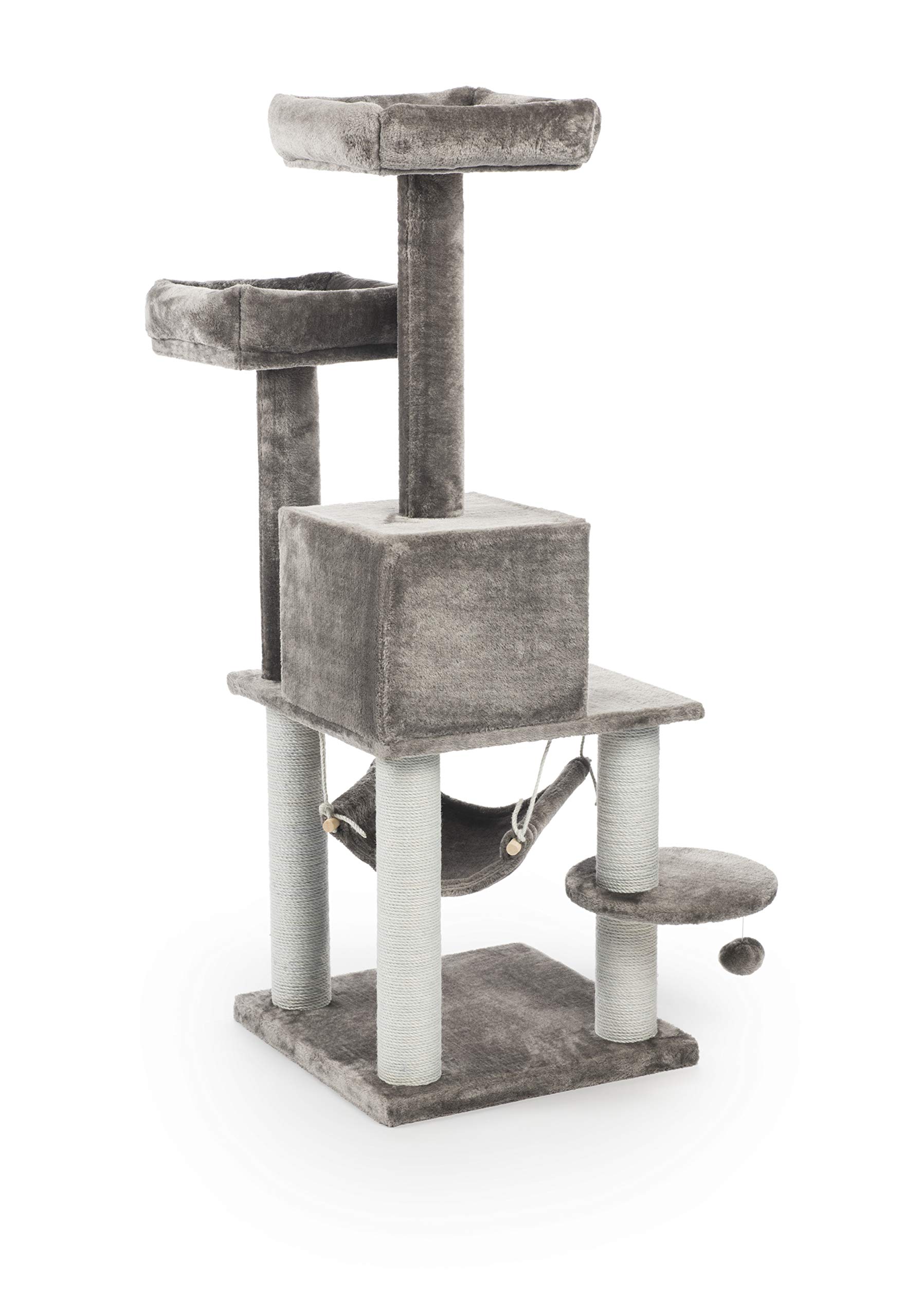 Prevue Pet Products Kitty Power Paws Party Tower Cat Tree Furniture - Multi-Level Playhouse for Kittens & Cats with Scratching Posts, Perches & Hideouts - Perfect for Indoor Play, Exercise & Climbing