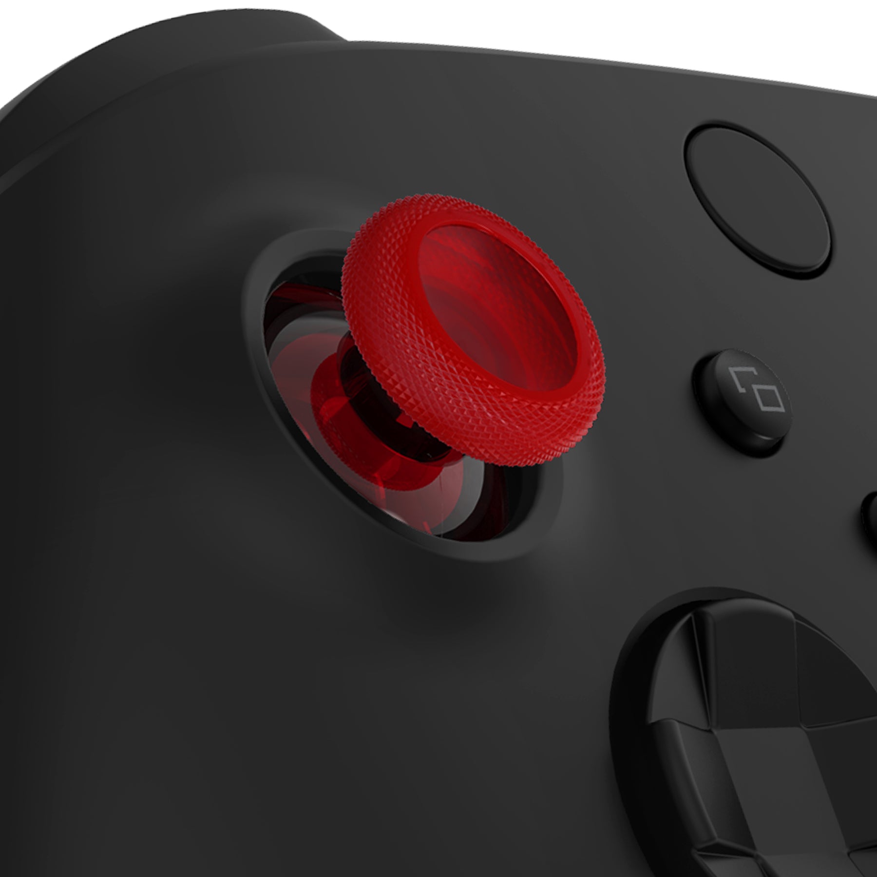 eXtremeRate Clear Red Replacement Thumbsticks for Xbox Series X/S Controller - Compatible with Xbox One, Xbox One X/S & Elite Controllers - Premium Custom Joysticks for Enhanced Gaming Performance - Perfect for FPS, Racing & Action Games