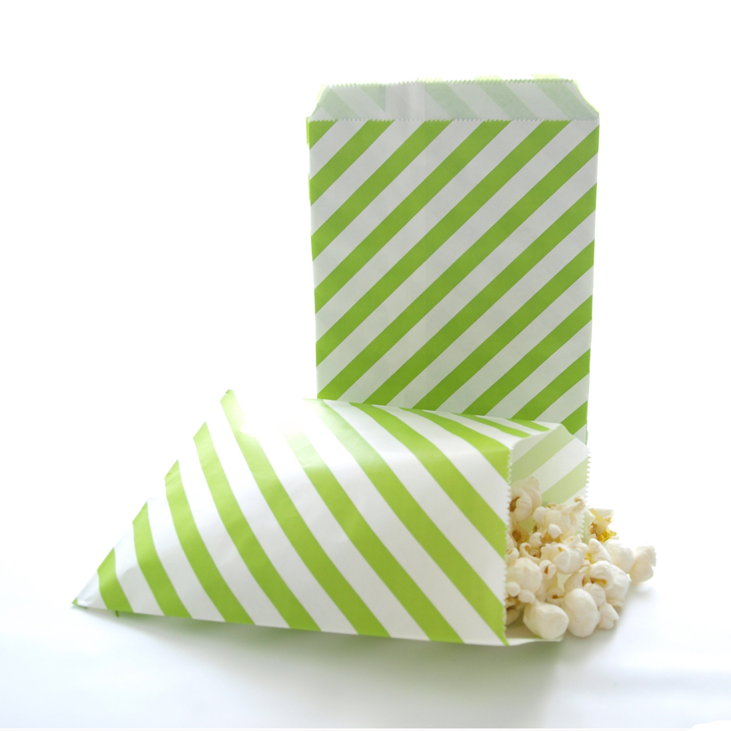 Christmas Tree Green Bags - 25 Pack Reusable Holiday Treat Collection Snack Packs for Kids’ Birthday Party Favors, Halloween Goody Bags with Green Stripe Design | Perfect for Classroom Rewards, Candy Storage & Gift Packaging