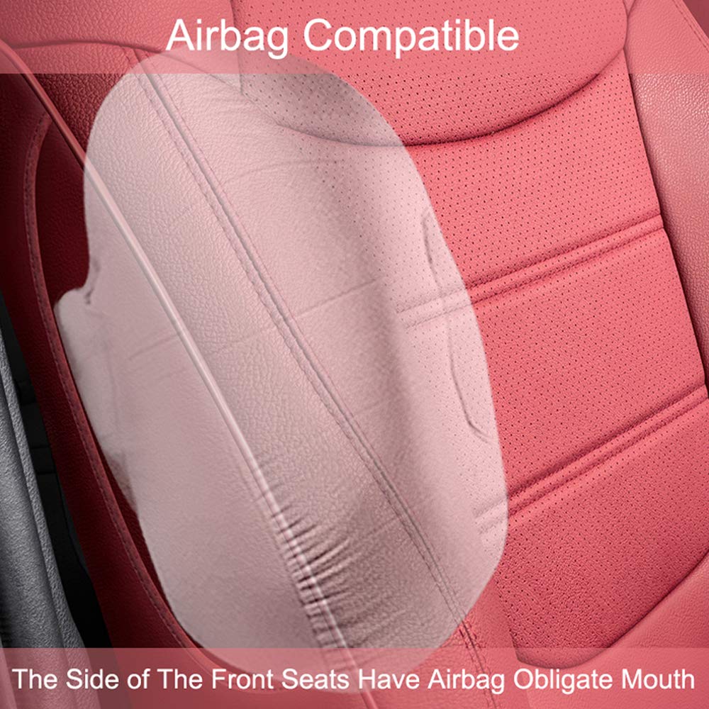 Premium Leatherette Seat Covers for Toyota Tundra 2007-2013 | Exact Fit Truck Seat Protectors | 13-Piece PVC Leather Car Accessories Set (Black & Red) | Weatherproof & Comfort Upgrade for Daily Commute & Road Trips