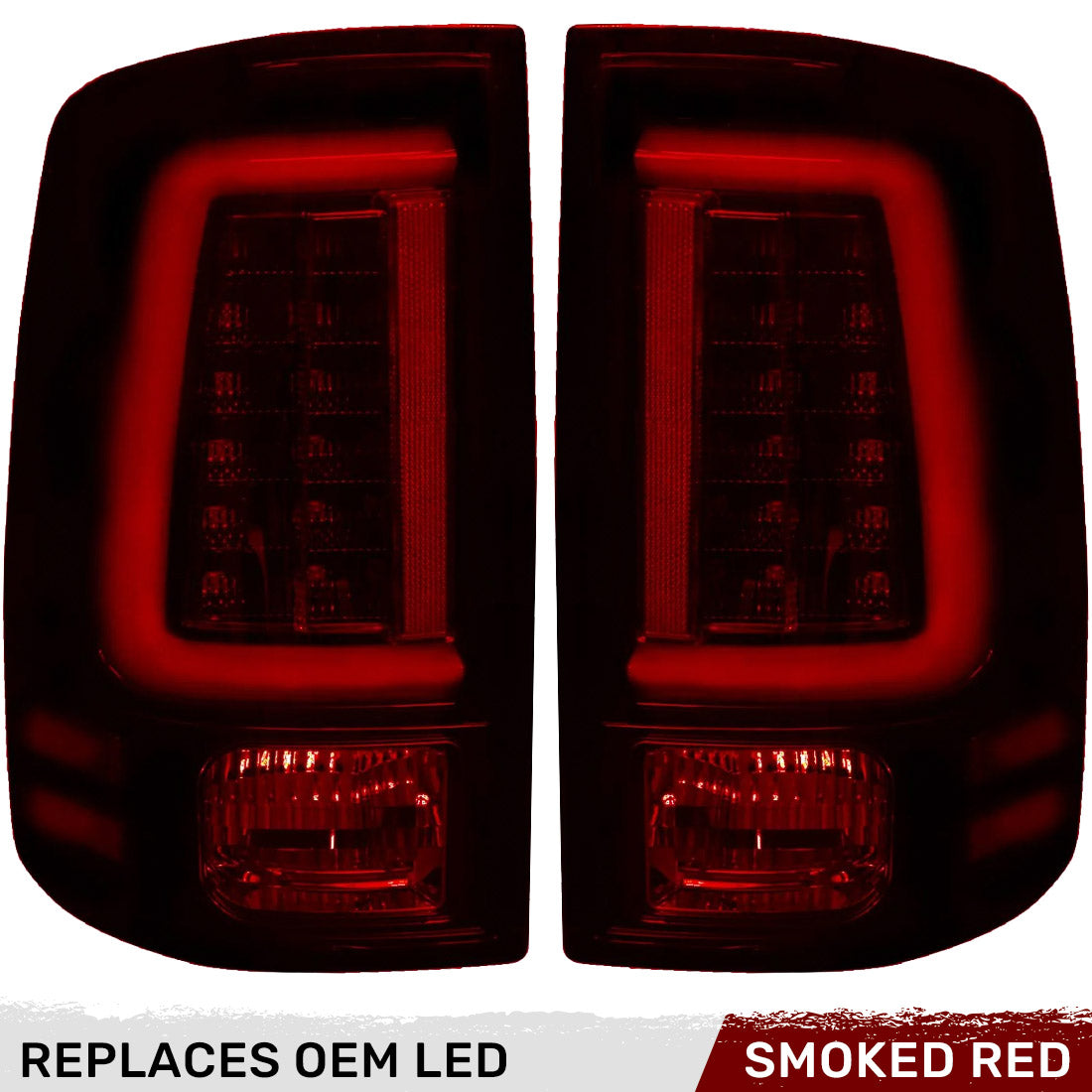 Dodge RAM 2500/3500 2014-2018 Ultra Bright OLED Tail Lights - Direct Replacement for Factory LED - Multiple Lens Options - Perfect for Off-Roading & Night Driving