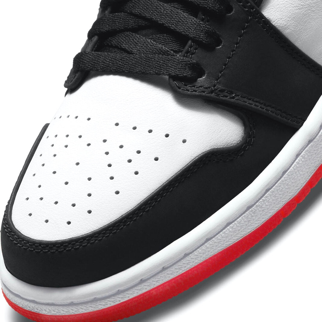 Air Jordan 1 Low Quai 54 Sneakers - White, Black & University Red Colorway | Men's Basketball Shoes for Streetwear & Casual Outfits