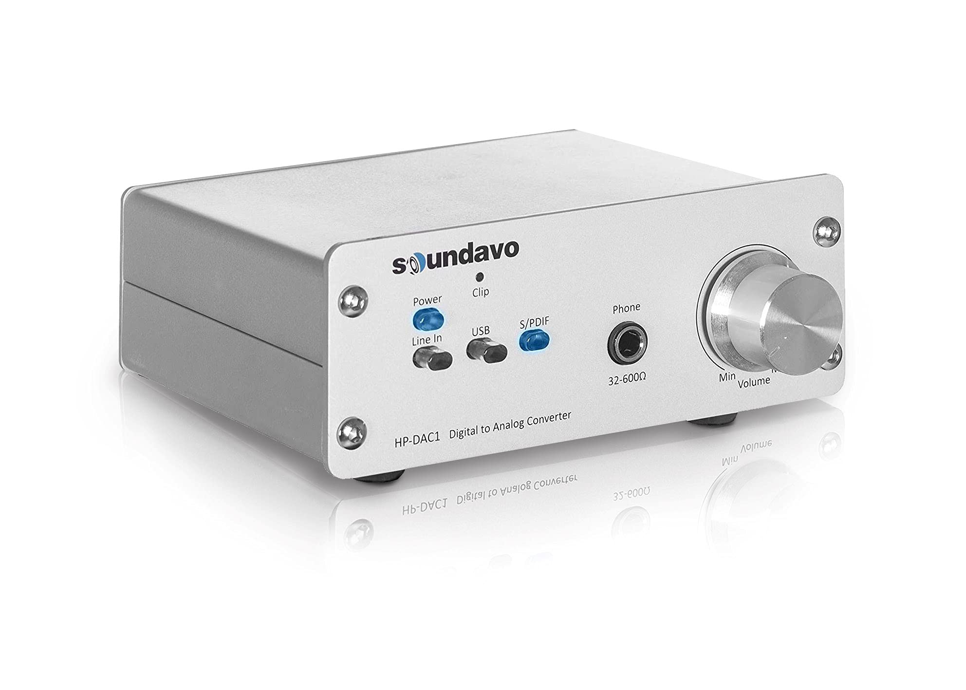 HP-DAC1 Digital to Analog Converter & Headphone Preamp - USB, S/PDIF, Line Input for PC, Laptop - Perfect for Audiophiles, Music Production & Home Theater Systems