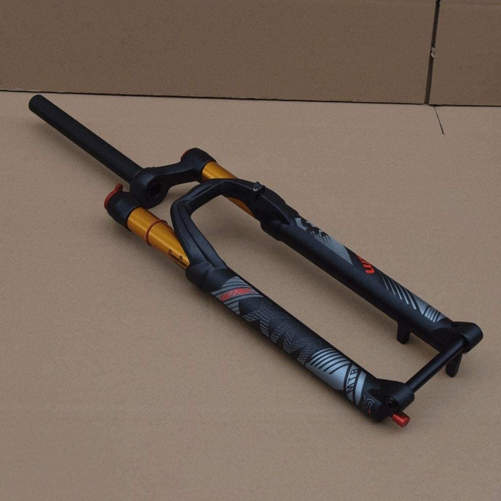 26/27.5/29 Inch Mountain Bike Fork - Air Suspension Shock Absorber with Disc Brake, 15mm Thru Axle & 1-1/8