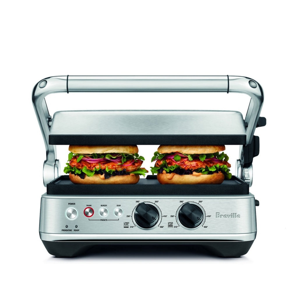 Breville The Sear & Press Panini Grill - Stainless Steel Panini Press & Sandwich Maker for Home & Restaurant Use - Perfect for Grilled Cheese, Paninis & More