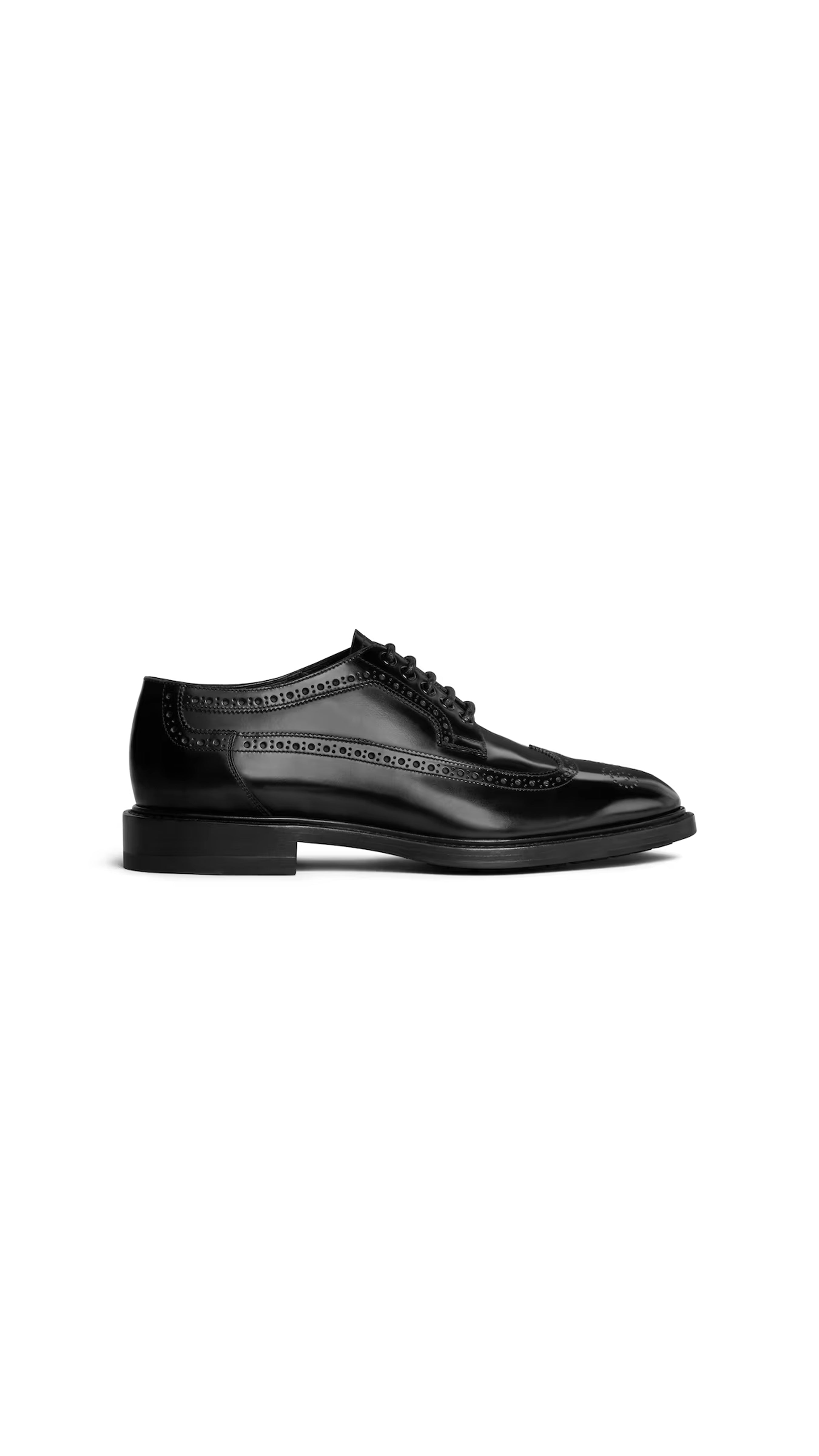Celine Donavan Derby Brogue Shoes - Polished Black Leather Oxford Dress Shoes for Men | Perfect for Business, Formal & Wedding Occasions