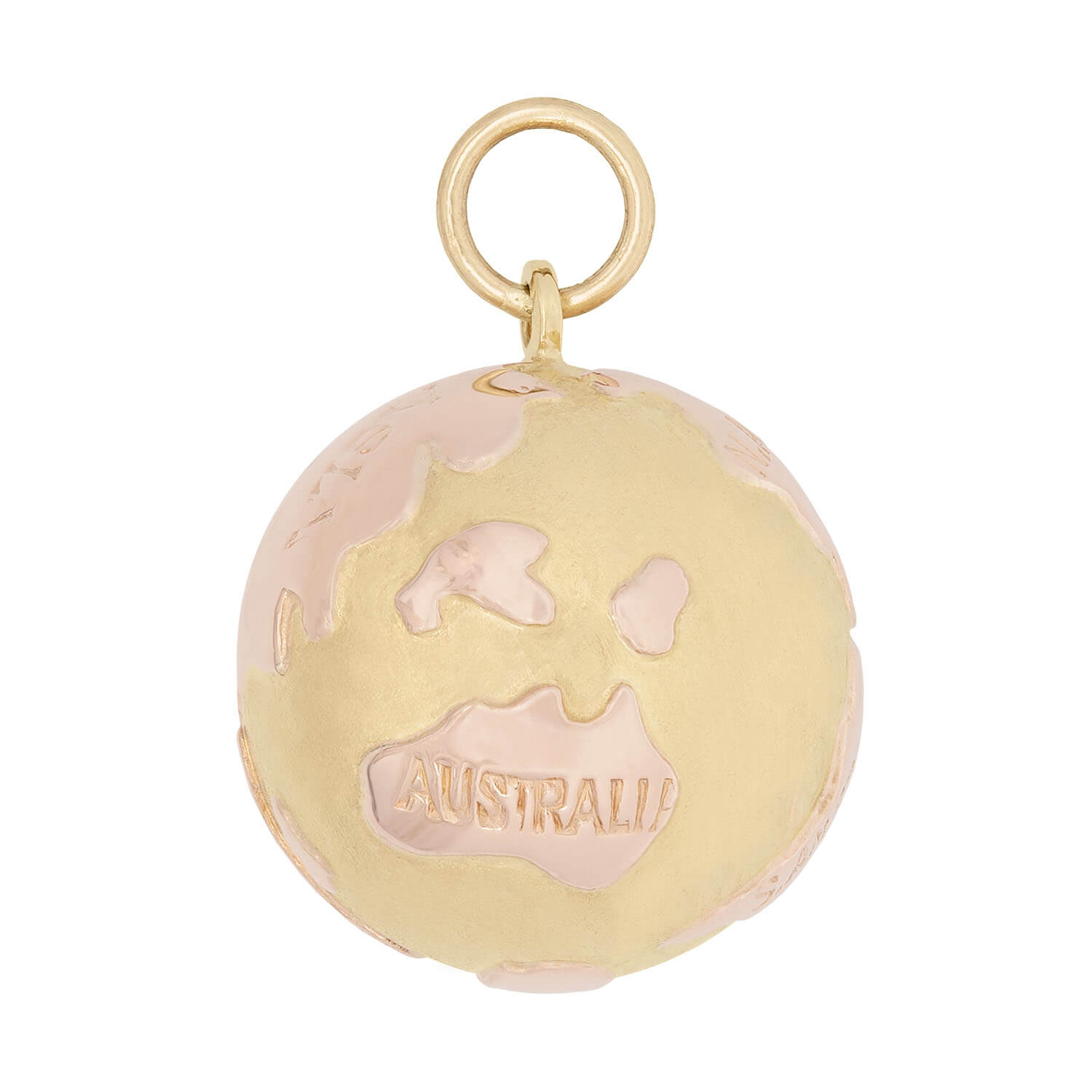 18K Gold World Globe Charm Pendant - Elegant Jewelry Gift for Travel Lovers, Perfect for Necklaces, Bracelets & Special Occasions