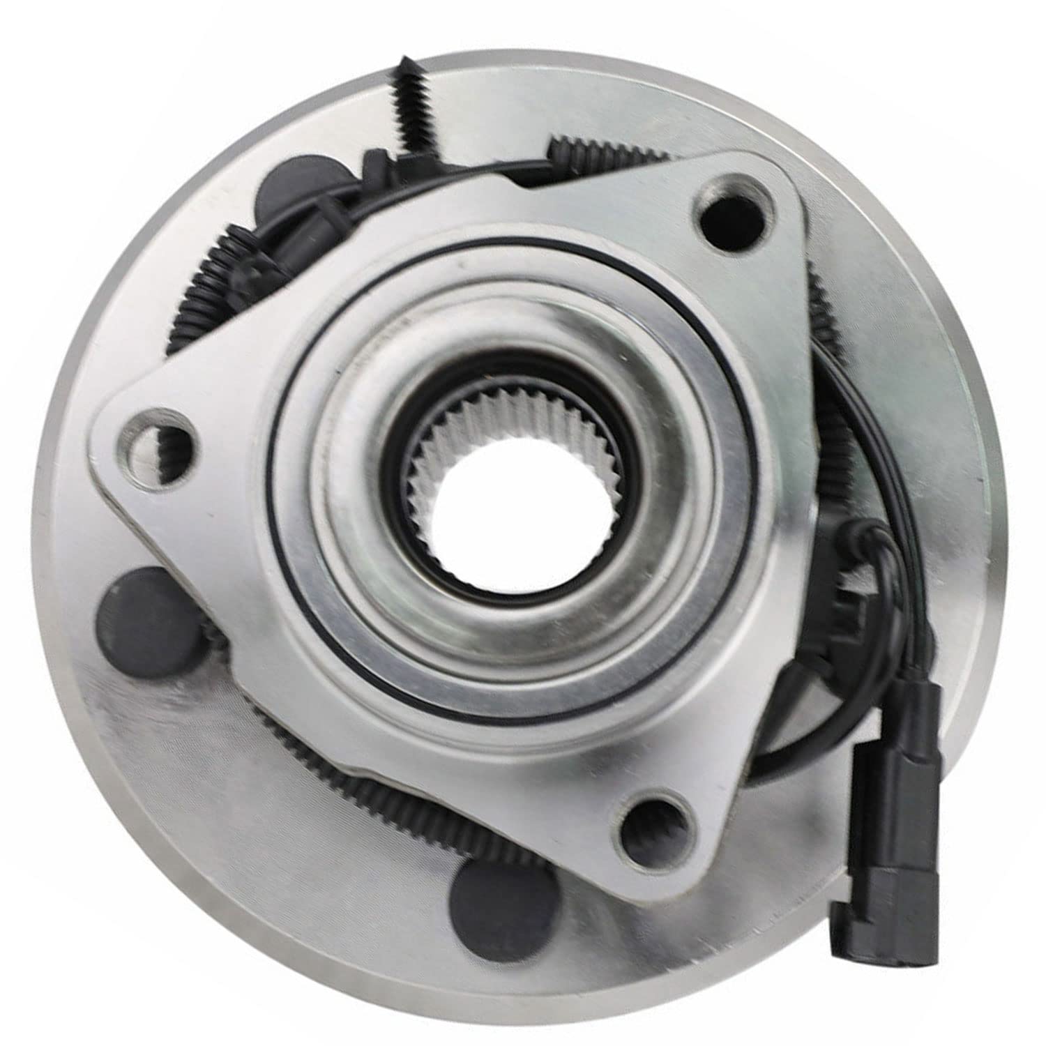 Dodge Ram 1500 Front Wheel Bearing and Hub Assembly 5-Lug w/ABS (2012-2018) - Replacement for 2WD & 4WD Models (Excludes Tradesman HD) - Durable Hub Bearing Kit (2-Piece Set) - Perfect for Off-Roading, Towing & Daily Driving