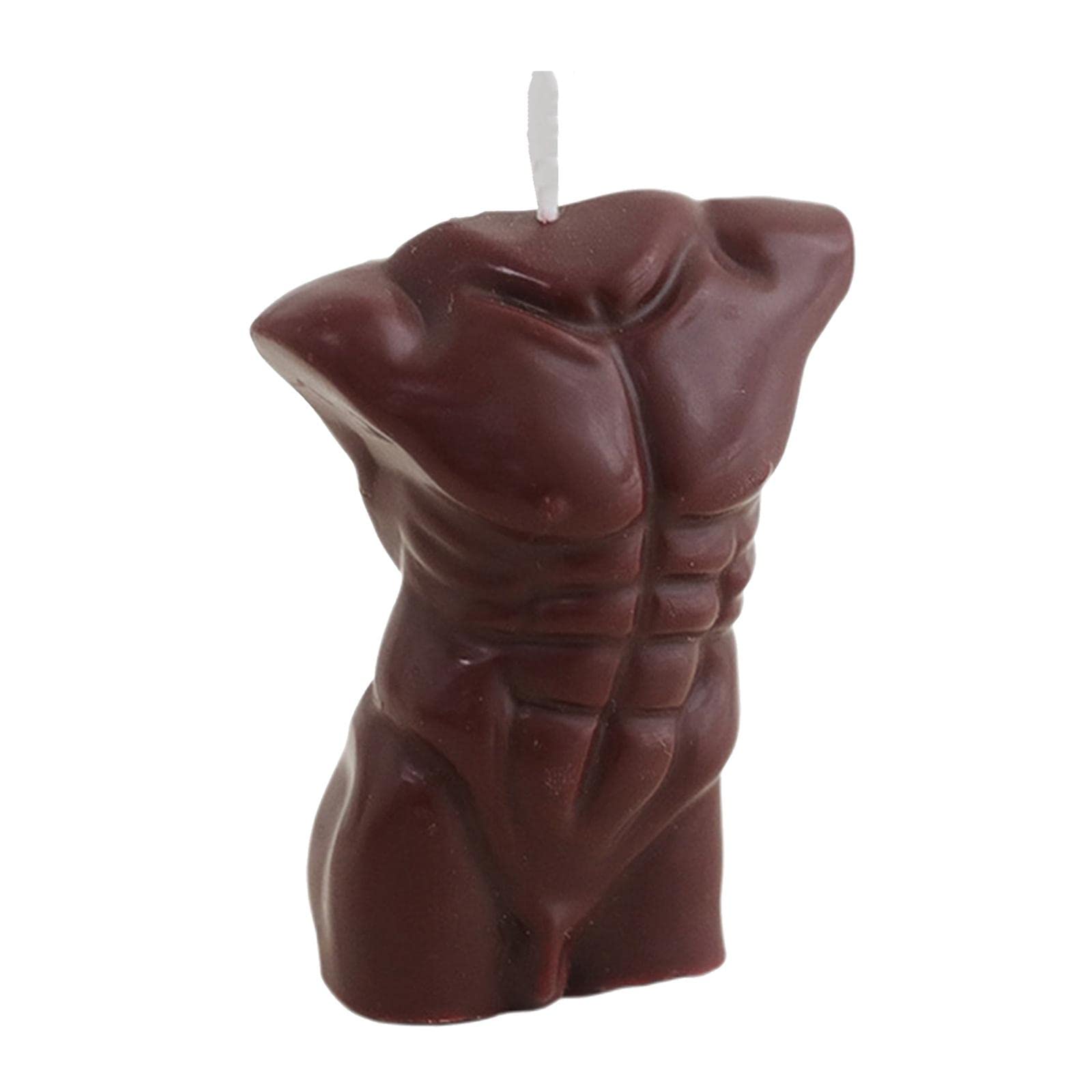 Dolity Realistic Male Torso Scented Candle - Nude Body Candle for Aromatherapy, Home Decor, Office Desk & Photo Props (Red) | Relaxing Scent for Spa, Meditation & Romantic Ambience