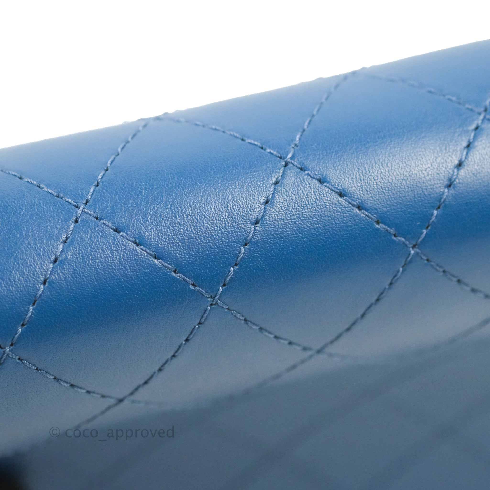 Chanel Blue Quilted Leather Small Frame Flap Bag - Luxury Crossbody Purse for Women, Perfect for Date Night & Evening Events