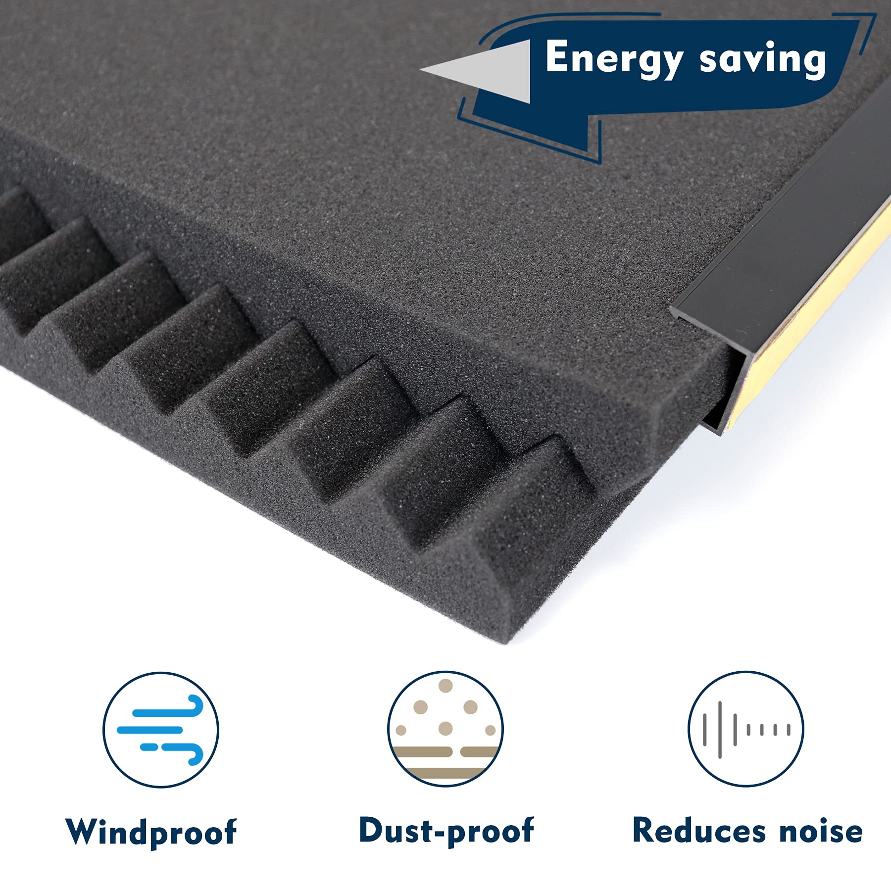 17 x 9 x 7/8 Inch Window Air Conditioner Side Panels Kit with Foam Seal Strip - AC Insulation for Better Cooling Efficiency - Perfect for Home, Office & Apartment Energy Saving
