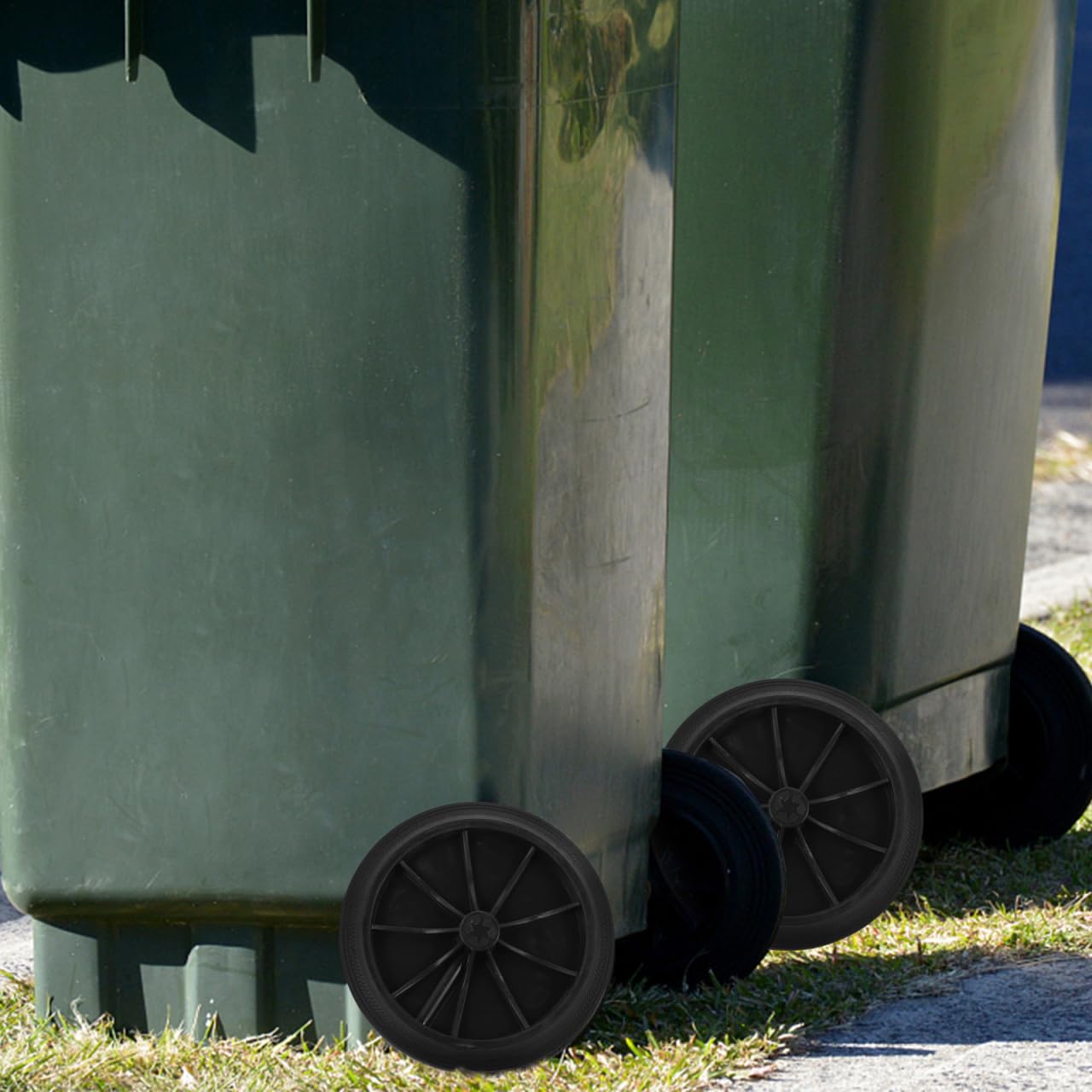 CHILDWEET 2-Pack Heavy Duty Replacement Wheels for Trash Cans & Plastic Storage Boxes - Durable Casters for Garbage Cans, Utility Carts & Waste Containers - Perfect for Home, Garage & Outdoor Use