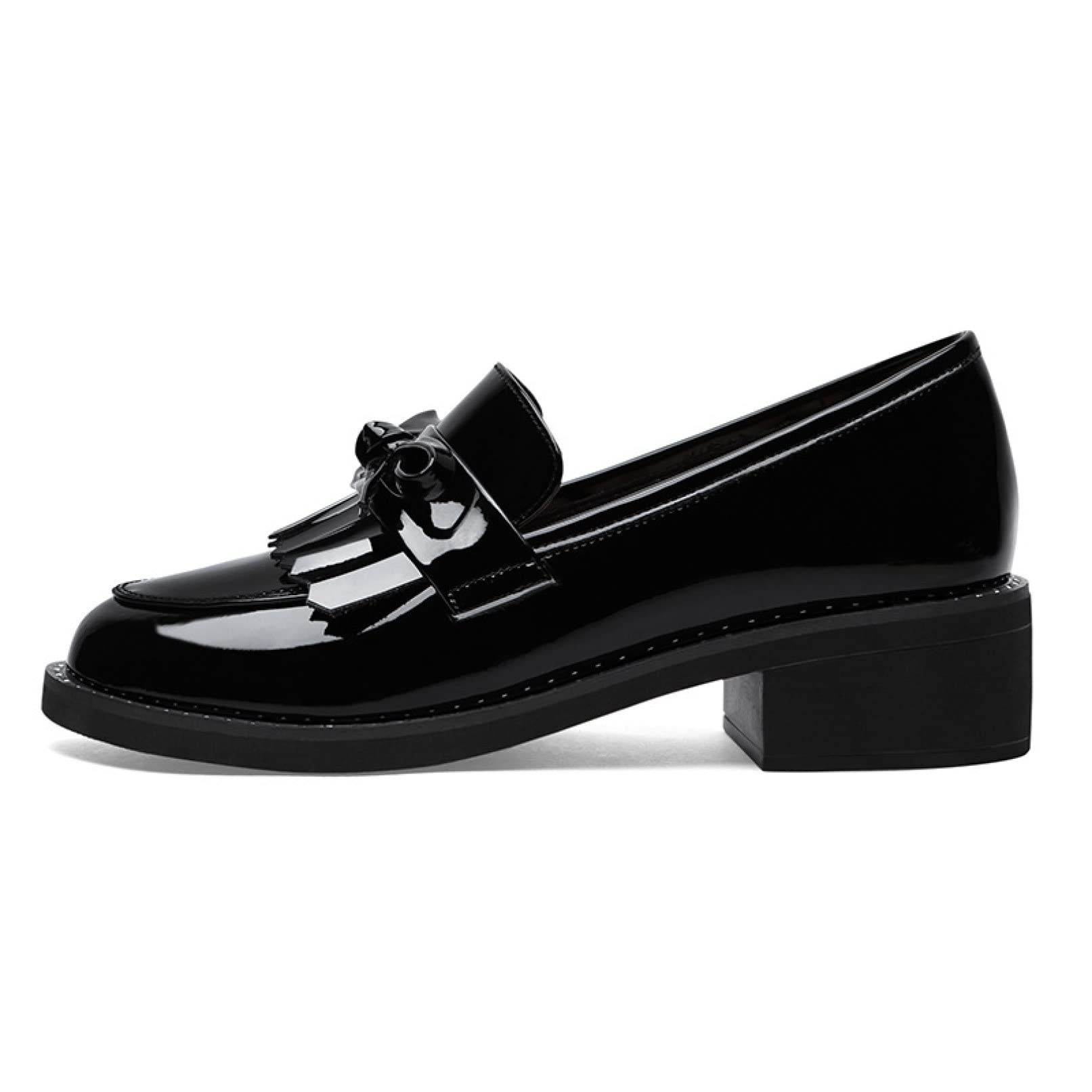 Women's Penny Loafers with Tassel - Chunky Mid Heel Slip-On Work Shoes | Breathable & Comfortable for Office, Business Casual & Professional Wear