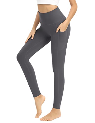 UUE Women's High Waisted Yoga Leggings with Pockets - Tummy Control Workout Pants & Butt Lifting Athletic Leggings for Yoga, Gym & Running