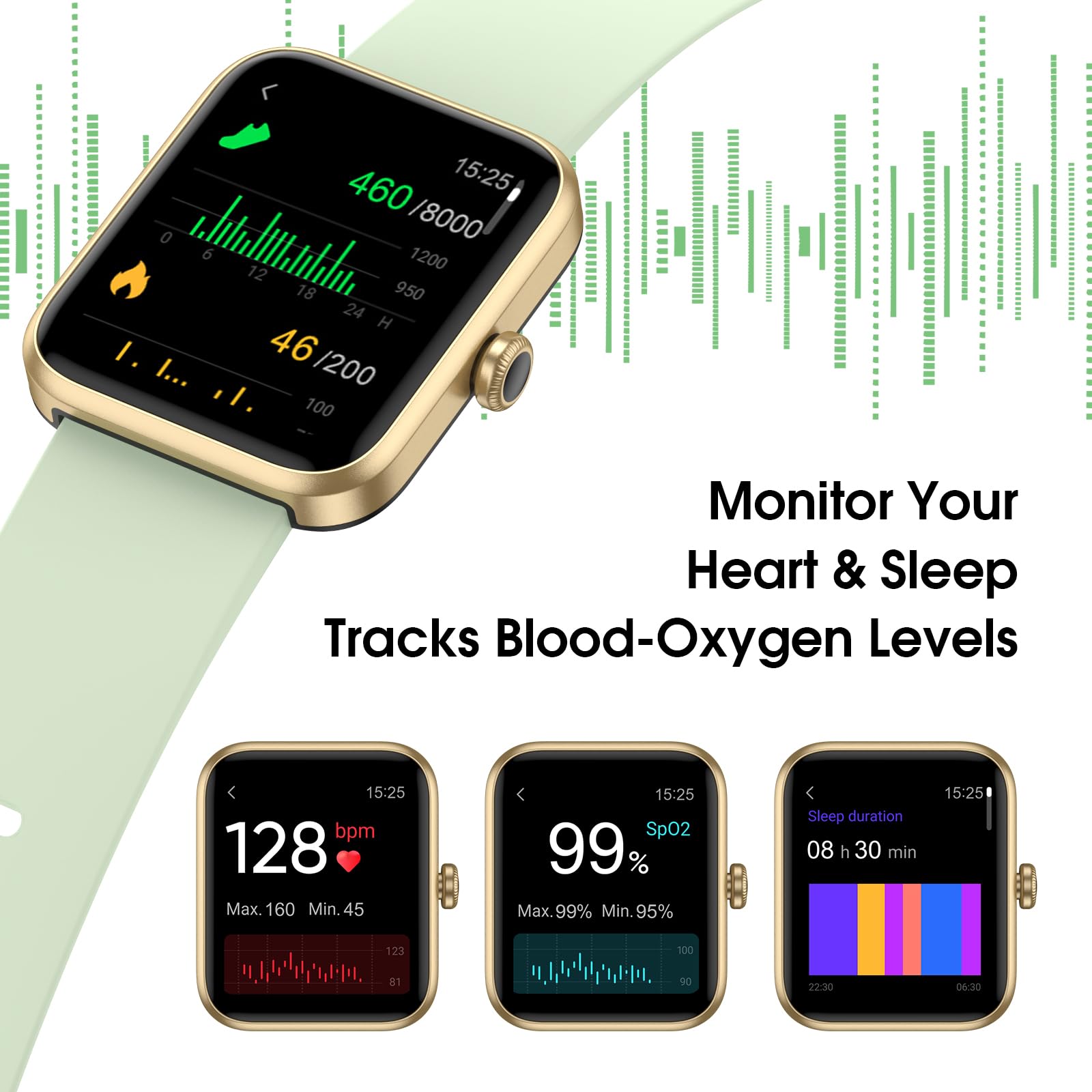 Smart Watch for Men & Women - 45mm Touchscreen Fitness Tracker with Heart Rate Monitor, Blood Oxygen & Sleep Tracking | IP68 Waterproof | Compatible with Android & iOS | Perfect for Workouts, Running & Daily Activity Tracking