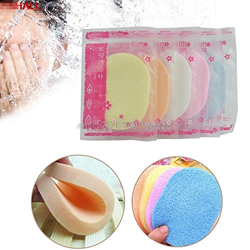 Soft Facial Cleansing Sponge Puff - Gentle Makeup Remover & Face Wash Pad (Random Colors) for Daily Skincare & Makeup Removal Routine