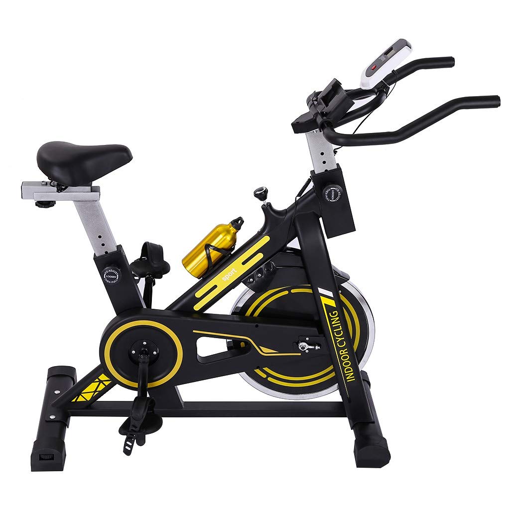 **Mnjin Indoor Cycling Bike - Stationary Exercise Bike for Cardio Workout, Home Fitness & Rehabilitation - Nordic Track Style - Black (One Size) - Perfect for Home Gym, Apartment Workouts & Physical Therapy**