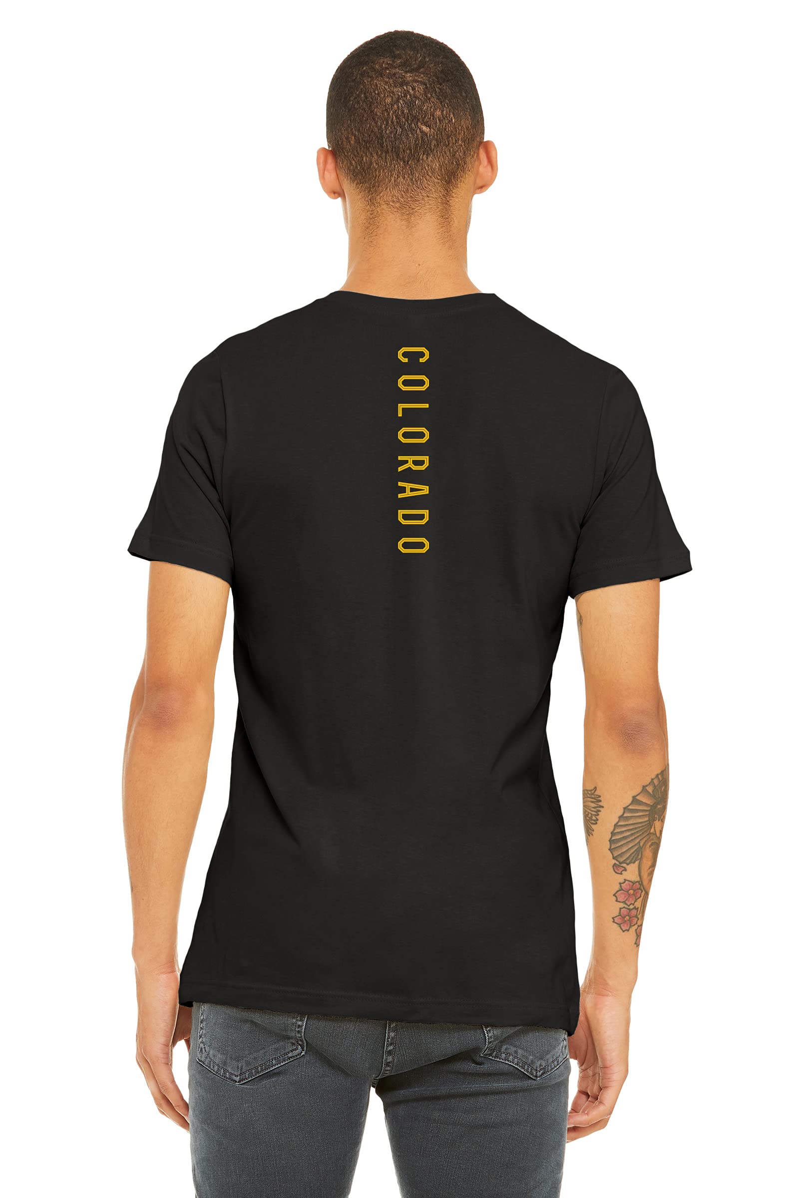 Daxton Adult Unisex T-Shirt - Colorado Script & Vertical Design on Back | Casual Wear, Street Style, Gift for Travel Lovers