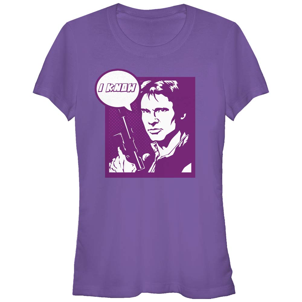 Star Wars Han Solo 'I Know' Pop Art Graphic T-Shirt for Kids & Teens - Perfect for Cosplay, Birthday Gifts & Casual Wear