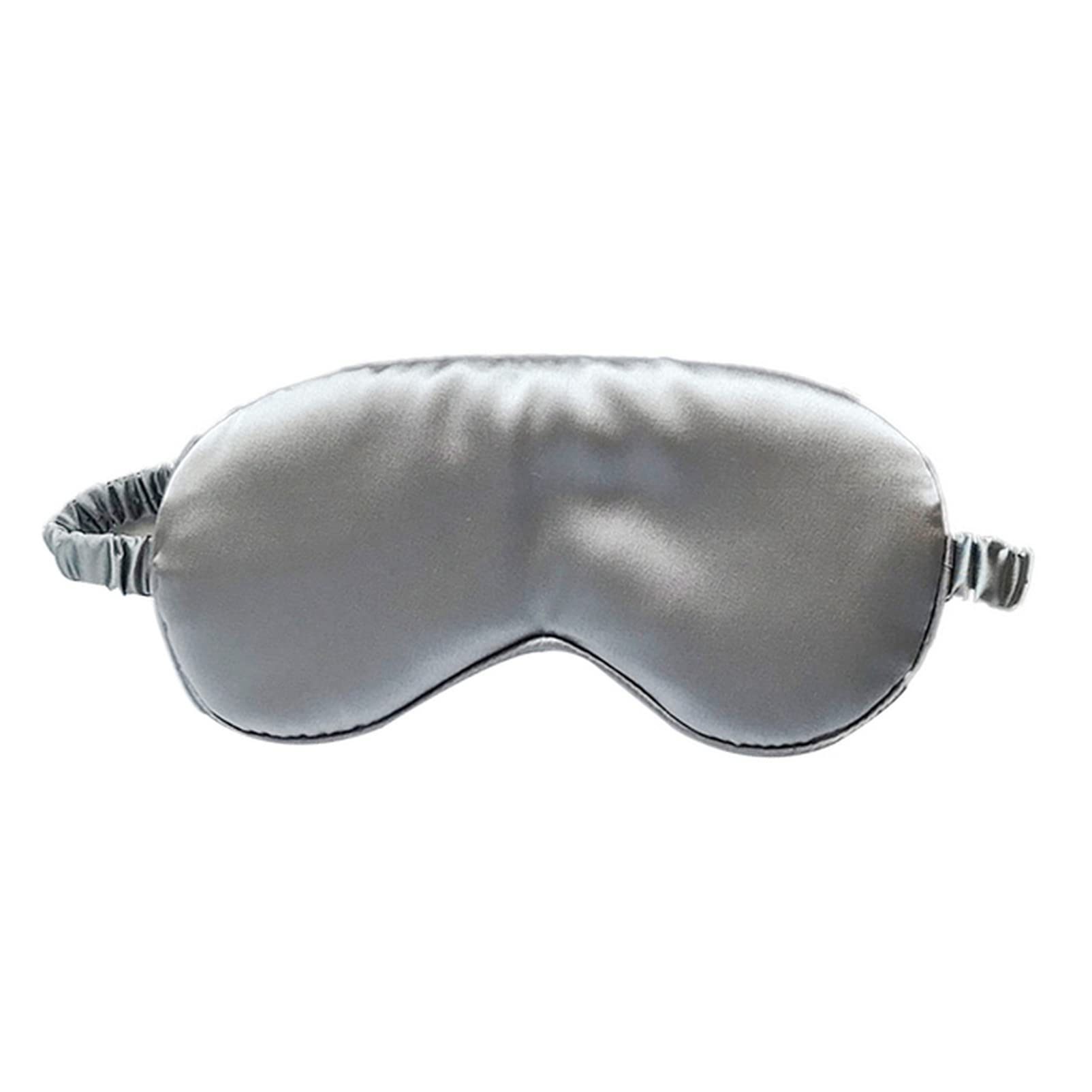 3D Silk Sleep Mask for Women & Men - 100% Natural Soft Eye Cover for Sleeping, Travel & Relaxation - Portable Blackout Eyeshade for Night Use, Nap & Meditation (Gray)