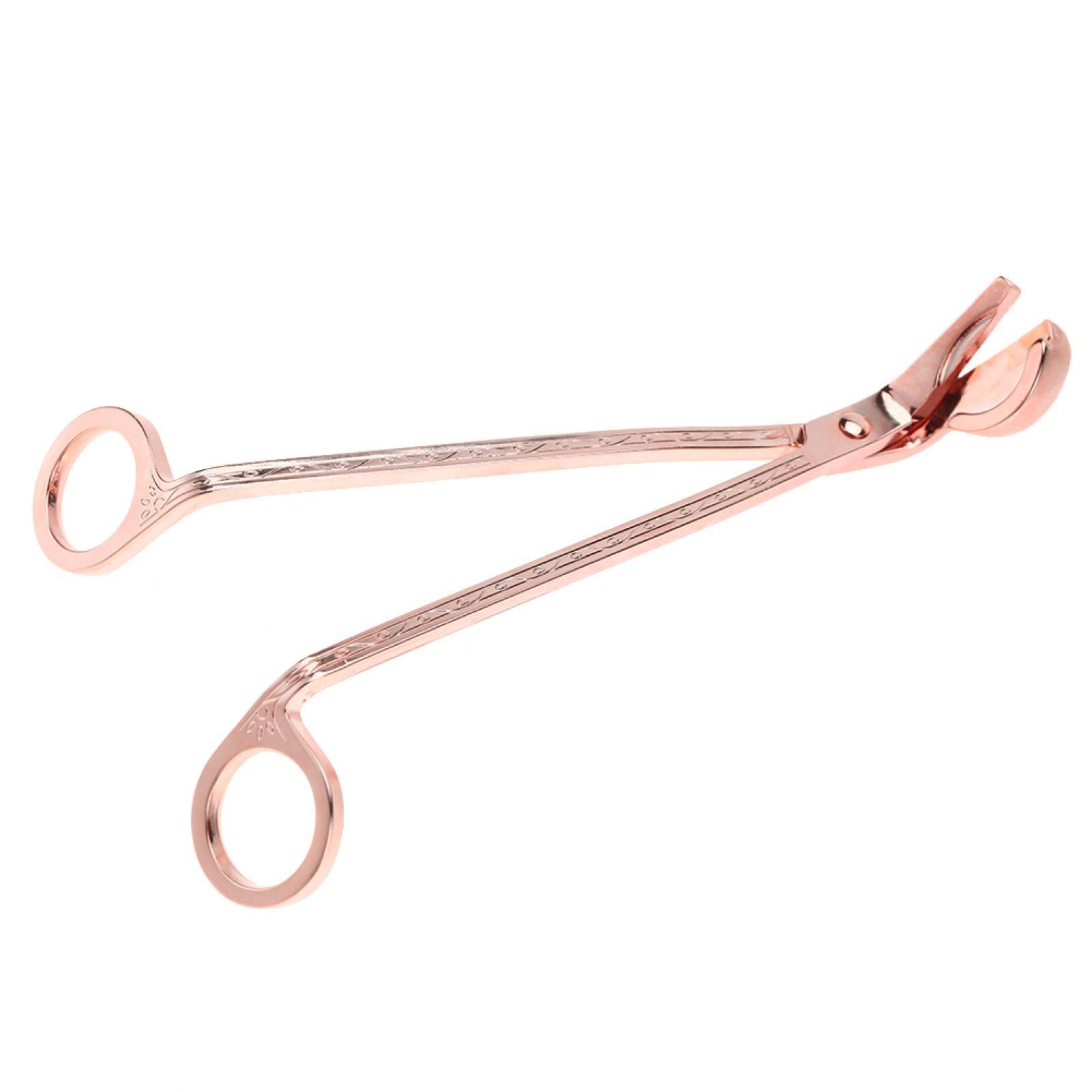 Premium Metallic Candle Wick Trimmer - Stainless Steel Candle Accessories with Ergonomic Handle for Home, Spa & Gift Use (Elegant Pink) - Perfect for Candle Care, Relaxation & Family Gatherings