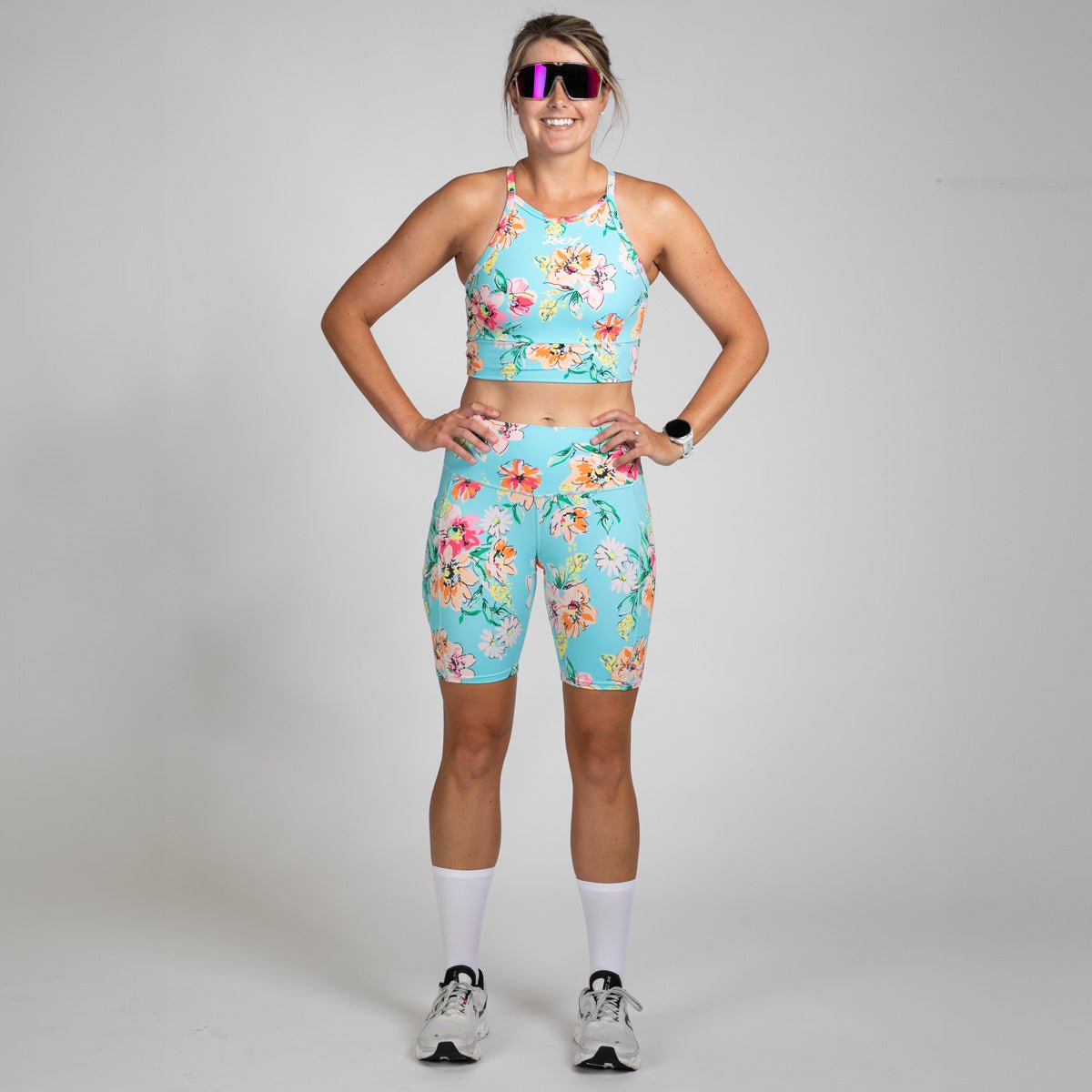 Women's Running Shorts - High Waist Breathable Athletic Shorts for Women - Lightweight Workout Shorts with Pockets - Perfect for Jogging, Yoga & Gym
