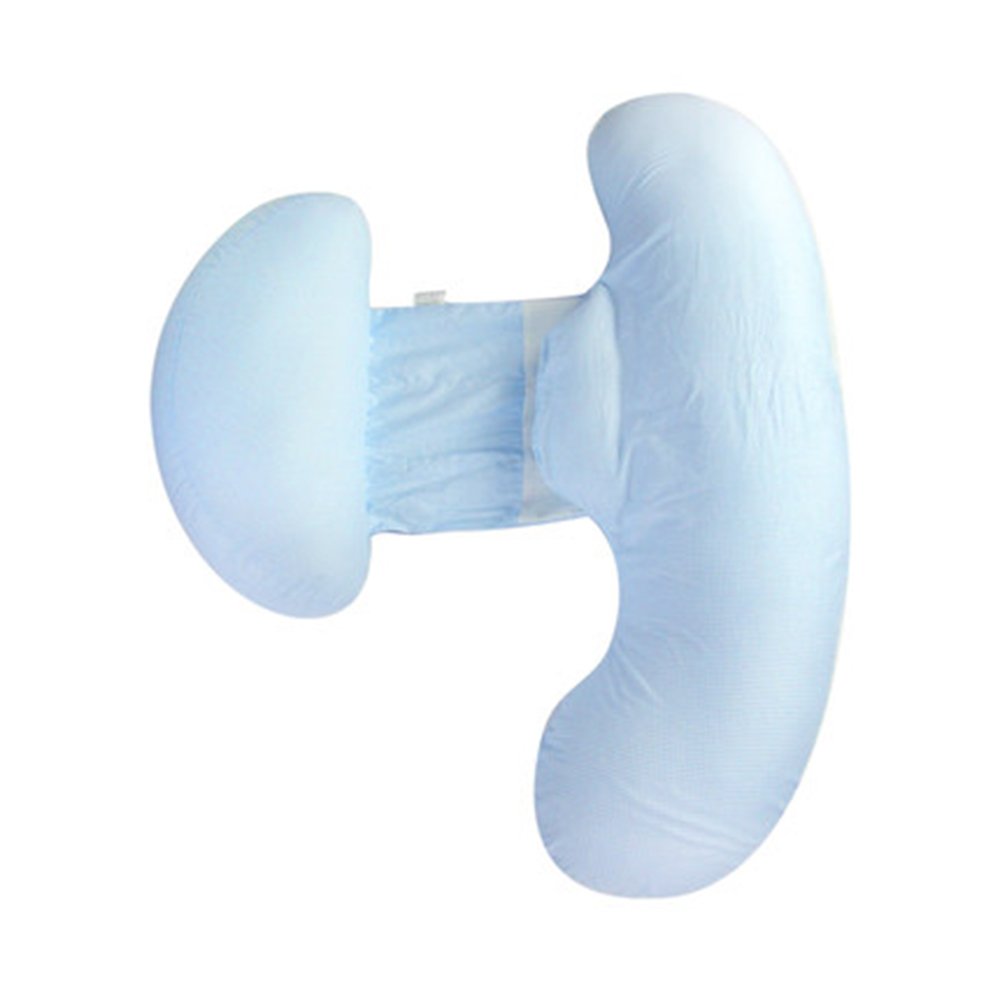 **XSL LSX U-Shaped Pregnancy Pillow for Side Sleepers – Comfortable Maternity Support Pillow for Pregnant Women, Multi-Functional Body Pillow (100x52cm, Blue) – Ideal for Back Pain Relief & Better Sleep During Pregnancy**