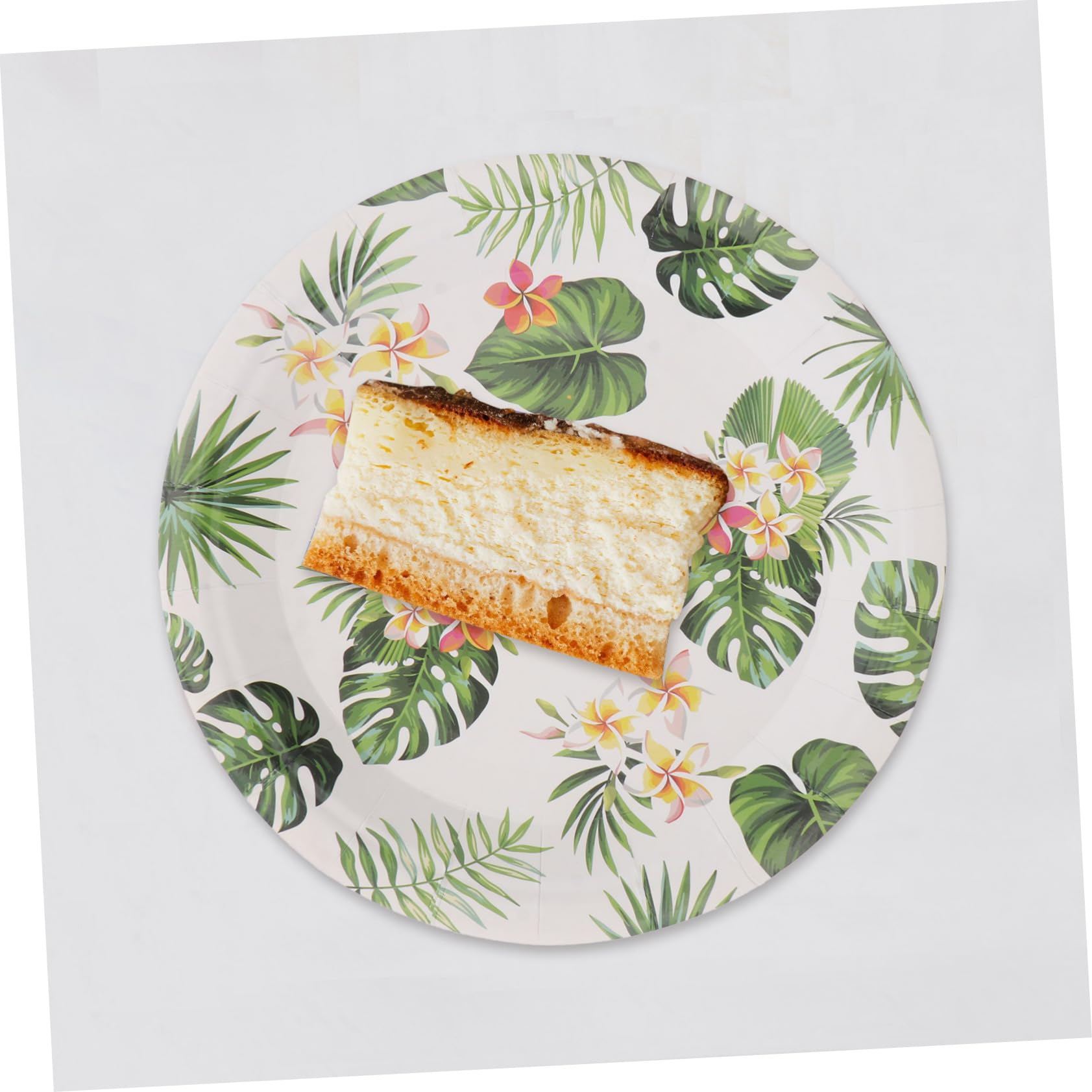 NUOBESTY 8-Piece Square Disposable Paper Plates Set - Hawaiian Tropical Aloha Party Dinnerware for Desserts, Cupcakes & Decorations | Perfect for Luau, Beach Parties, Themed Events & Summer Gatherings