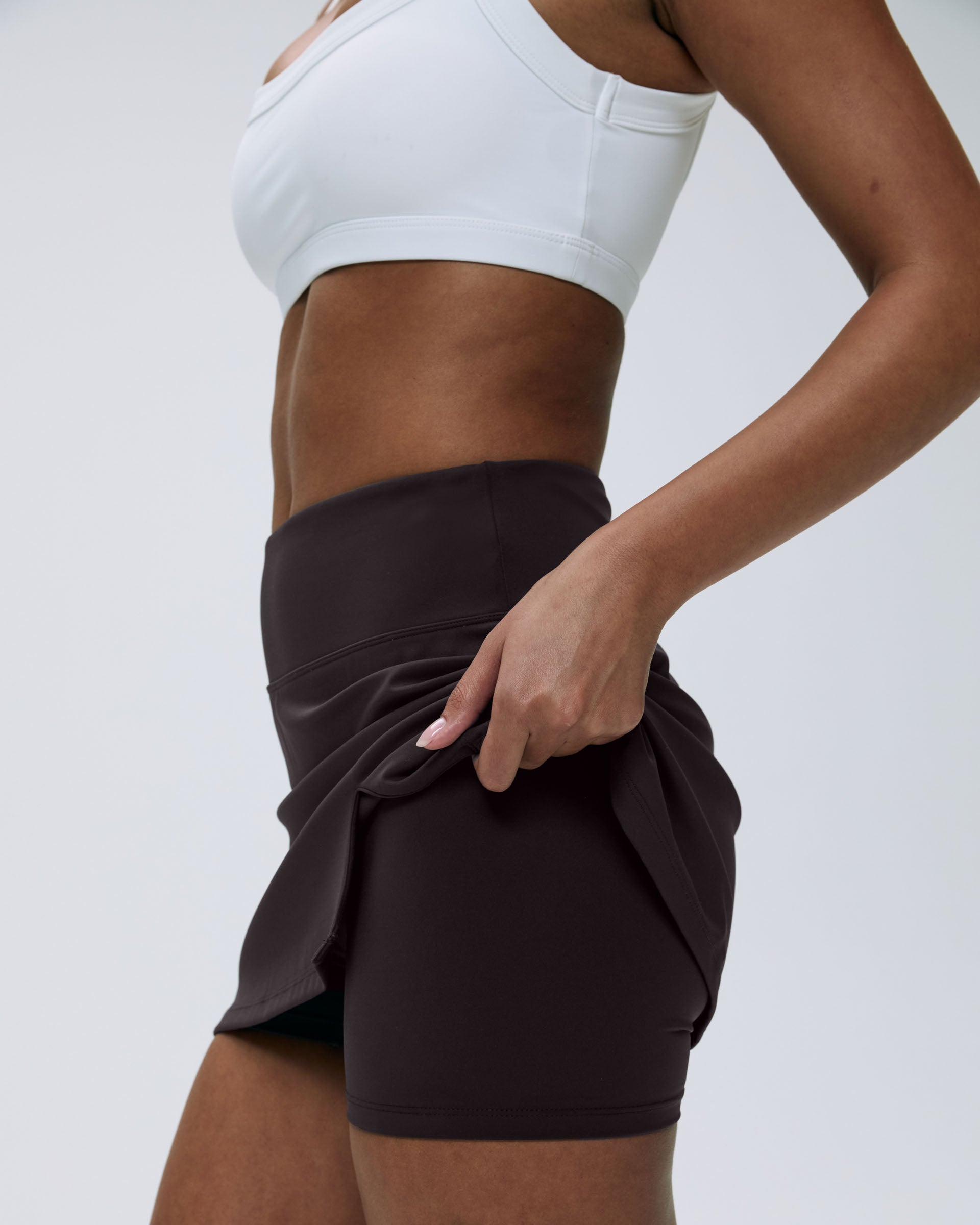 Ultimate A-Line Mini Skirt in Coffee Brown - Stylish & Flattering Women's Short Skirt for Casual Outfits, Date Night & Summer Fashion