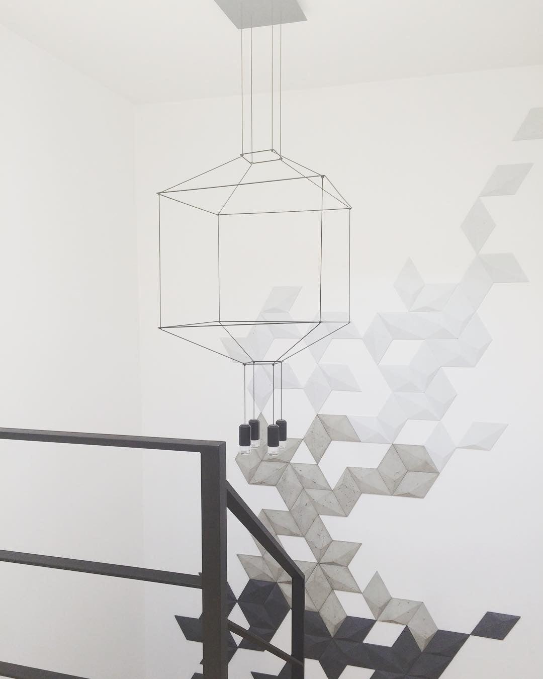 Modern Geometric Lines Pendant Light - Minimalist Ceiling Hanging Lamp for Living Room, Dining Room, Bedroom & Office Decor