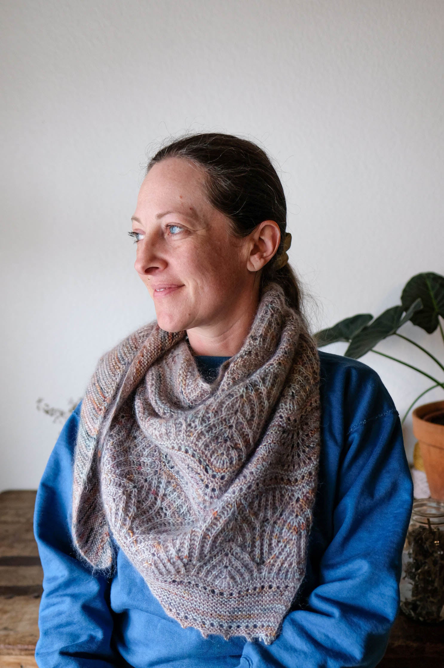 AVFKW x La Bien Aimée x Nadia Crétin Léchenne Wind of Change Shawl Bundle - Handmade Wool Knit Wrap for Women - Perfect for Fall Fashion & Cozy Evenings