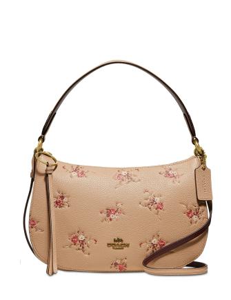 Coach Floral Print Leather Sutton Crossbody Bag for Women - Stylish Shoulder Purse with Adjustable Strap, Perfect for Daily Use, Travel & Date Night