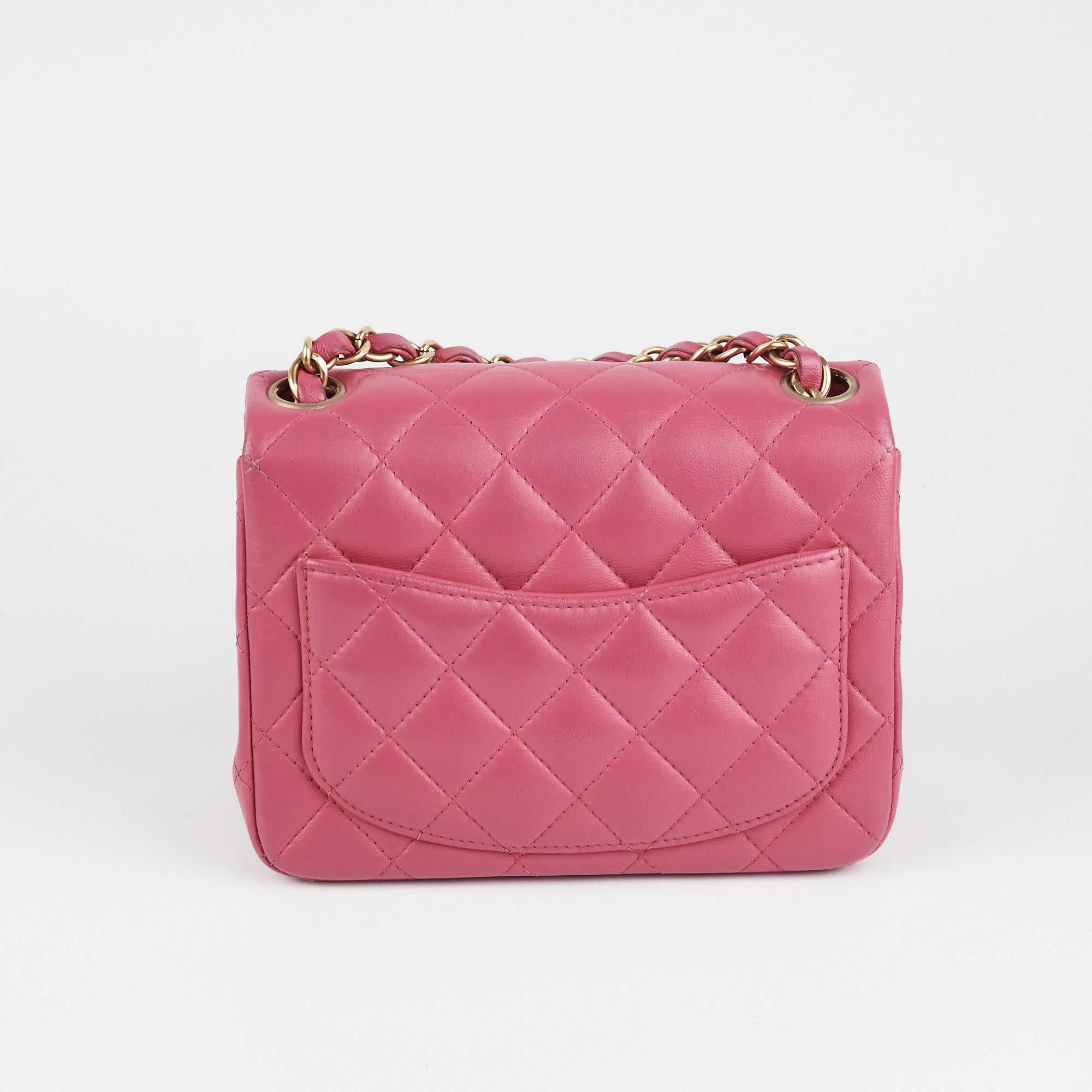 Chanel Square Mini Flap Bag in Soft Lambskin Leather - Light Pink | Luxury Crossbody Purse for Women | Perfect for Parties, Dates & Everyday Elegance