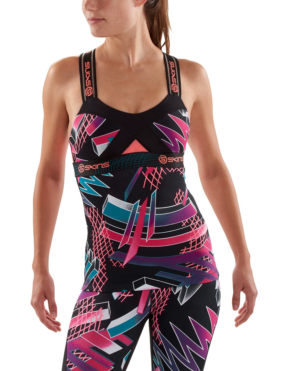 SKINS DNAmic Women's Compression Tank Top - Breathable Workout Shirt for Running, Yoga & Gym Training - Moisture-Wicking Athletic Top for Active Women
