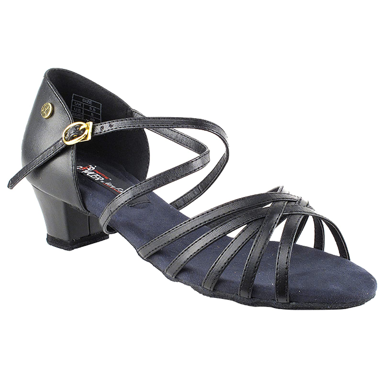 Professional Women's Ballroom Dance Shoes - Double Sole Coaching Shoes CD1124DBEB with 1.5