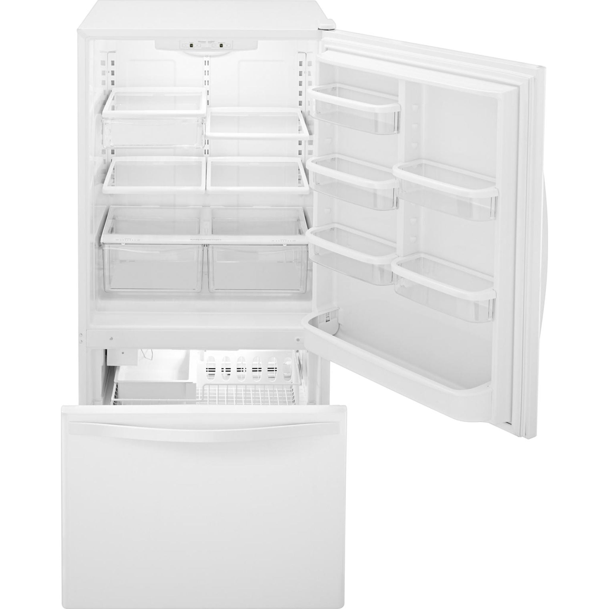 Whirlpool WRB322DMBW 36 Inch Bottom Freezer Refrigerator - Energy Star Certified, White Exterior & Interior | Perfect for Kitchens, Apartments & Small Spaces