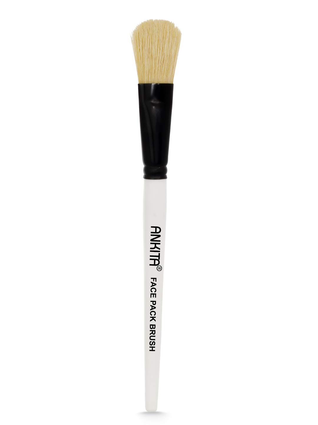 Ankita Wooden Handle Face Pack & Mask Brush - Natural & Synthetic Hair Makeup Brush for Smooth Application | Perfect for DIY Facials, Skincare & Beauty Routines