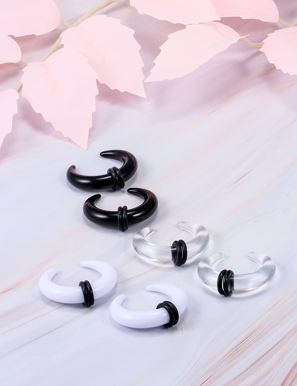**Yaalozei 2G-14G Silicone Septum Pincher, Ear Gauges, Tunnels & Plugs Stretching Kit - Nose Ring Hoop & Piercing Jewelry for Men & Women - Perfect for Stretching, Daily Wear & Body Modification**