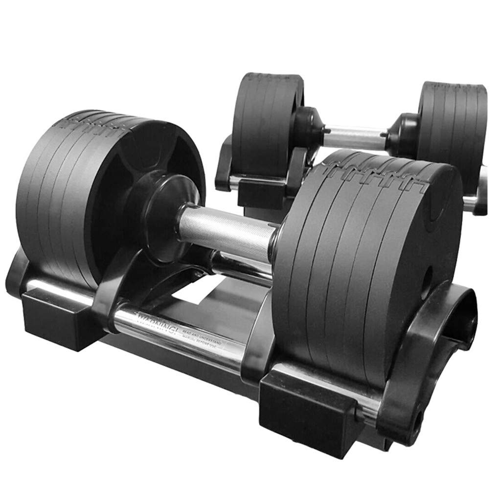 HTNBO Adjustable Dumbbells Set 4.4-44LB - Home Gym Fitness Weights for Strength Training, Bodybuilding & Weight Lifting - Perfect for Home Workouts, CrossFit & Muscle Building