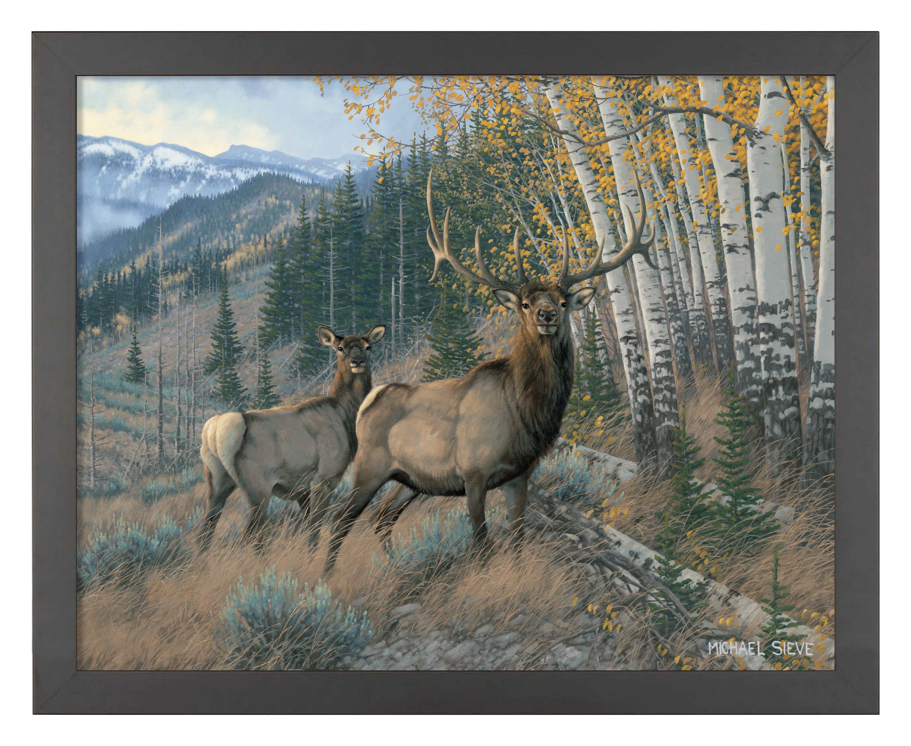 Eastern Slope Elk Art Print - Stunning Wildlife Wall Decor for Home, Office & Cabin - Perfect for Nature Lovers & Hunting Enthusiasts