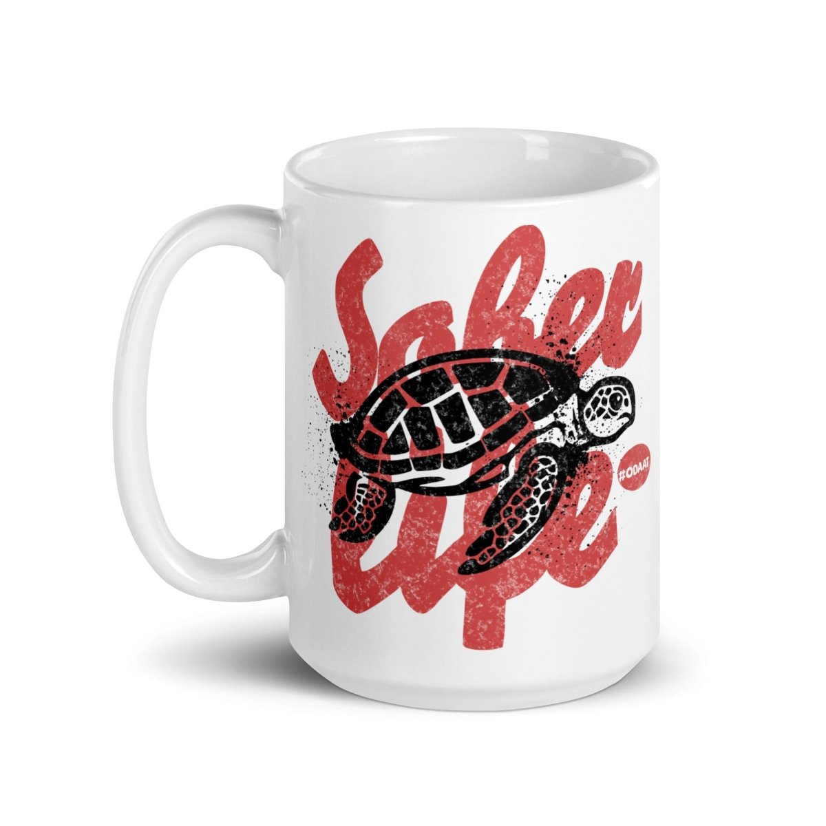 Empowering Sober Life Turtle Coffee Mug - Ceramic Inspirational Cup for Tea & Coffee | Slow Down, Relax & Embrace Sobriety | Perfect for Recovery Meetings, Sober Living & Mindful Morning Routines