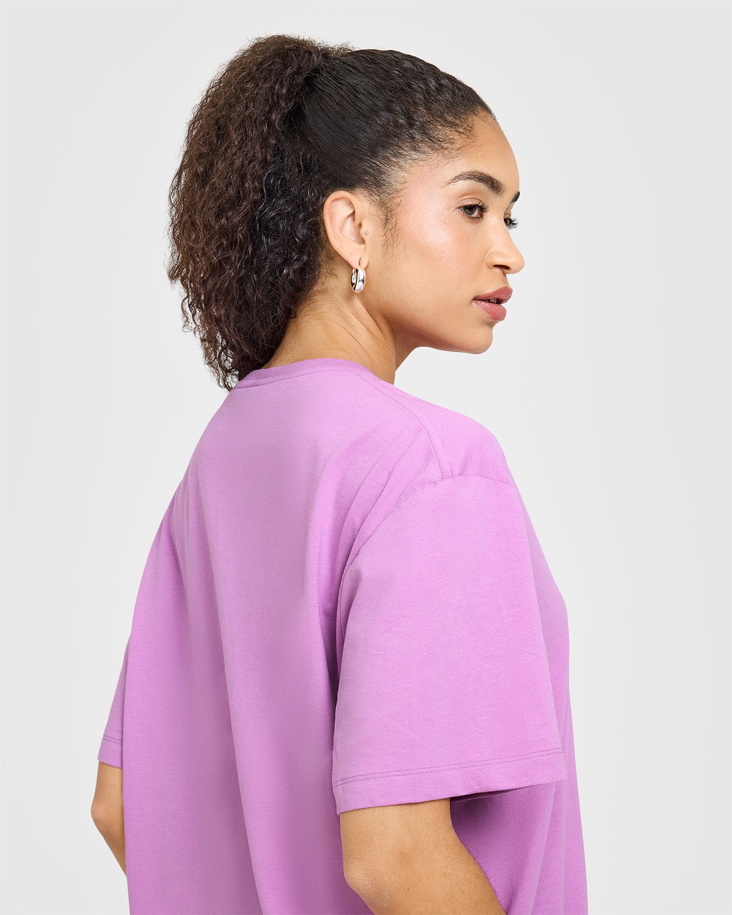 Classic Oversized Lightweight T-Shirt for Women - Soft Comfortable Casual Tee in Orchid Purple | Perfect for Everyday Wear, Lounge & Street Style