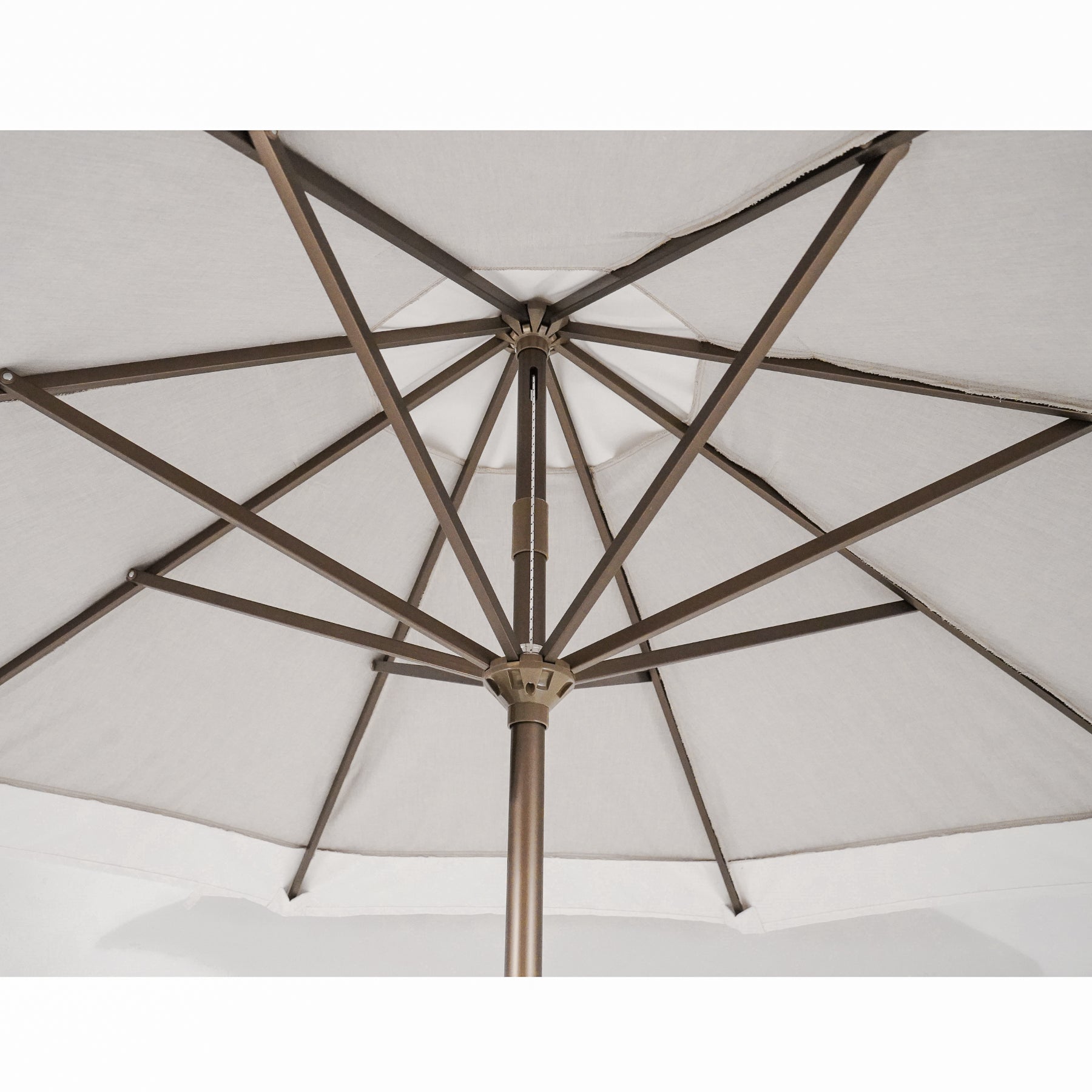 9' Champagne Two-Tone Patio Umbrella - Outdoor Market Umbrella for Garden, Poolside, and Commercial Use - UV Protection & Wind Resistant