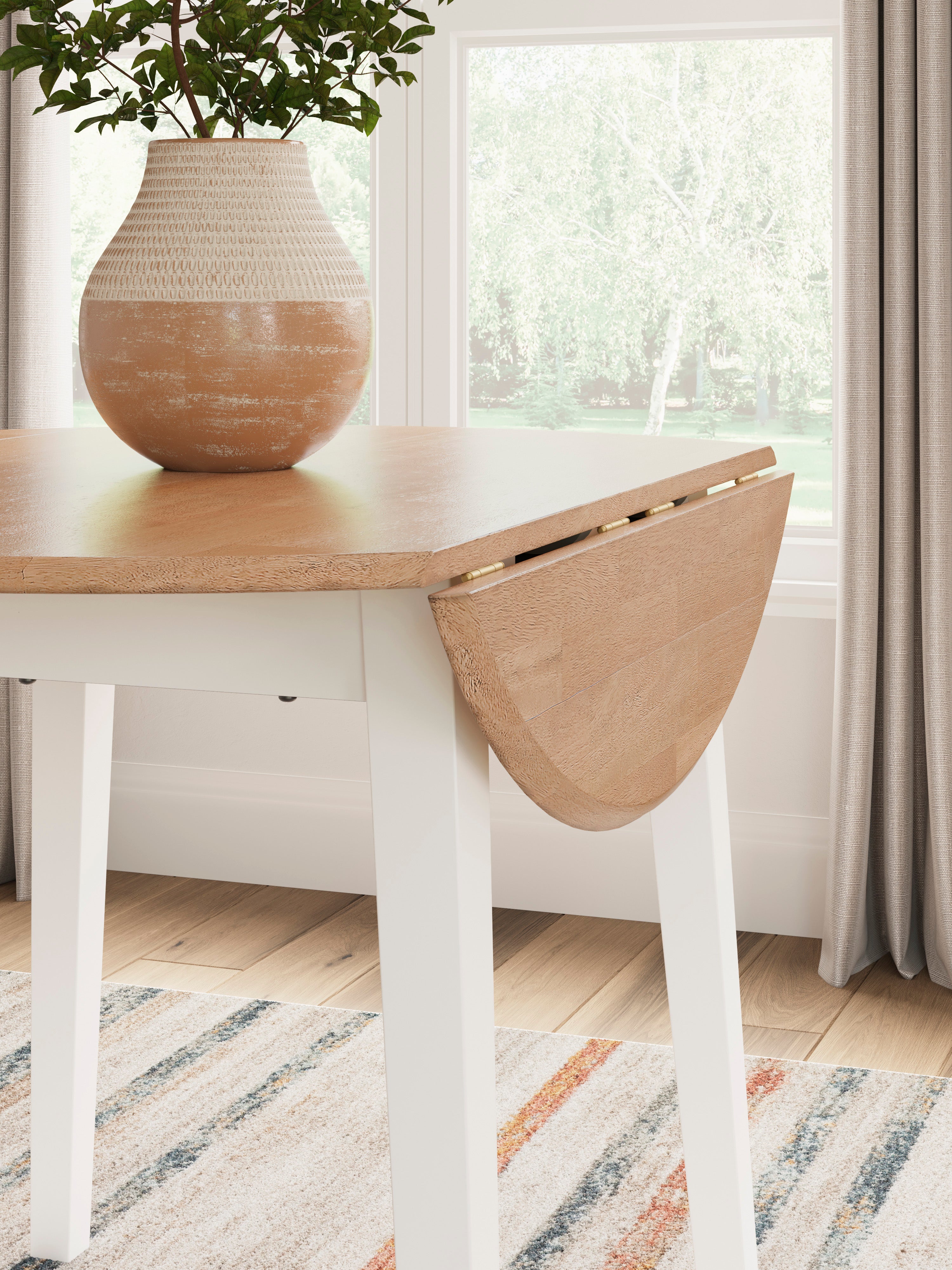 Georgina Round Table - Elegant Modern Dining Table for Home & Office | Perfect for Family Gatherings, Dinner Parties & Workspace