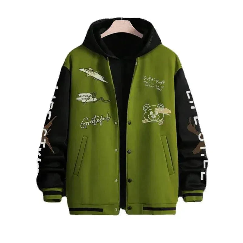Men's Casual Baseball Jacket - Lightweight Stylish Outerwear for Spring & Fall | Perfect for Streetwear, Sports & Everyday Fashion
