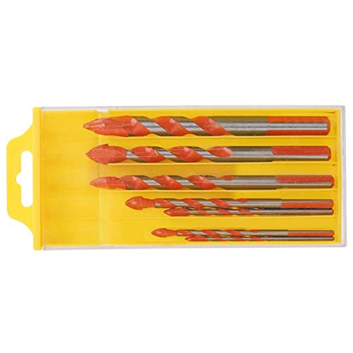 5Pcs/7Pcs Multifunctional Alloy Drill Bit Set for Ceramic Tile, Glass, Brick & Wood - T-Wist Drill with Triangle Handle (3-12mm) - Perfect for DIY Home Renovation, Craft Projects & Professional Use
