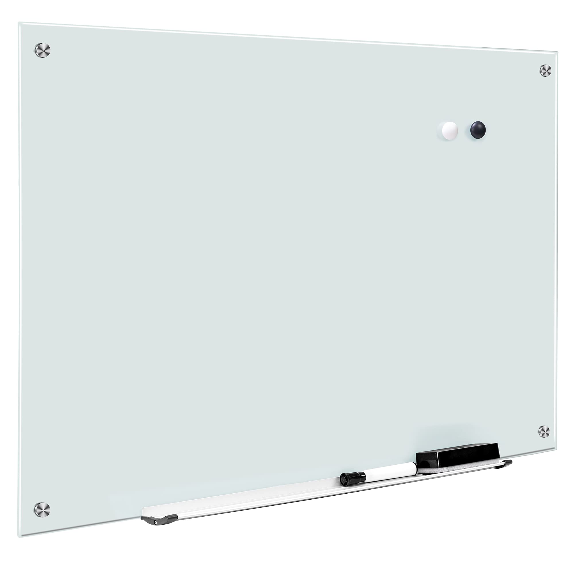Amazon Basics Magnetic Glass Dry Erase Whiteboard - Frameless Infinity Design 36