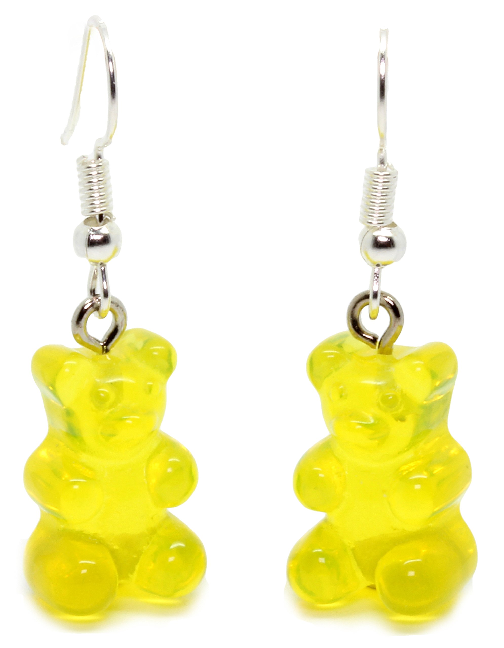Sweet Jelly Yellow Gummy Bear Dangle Earrings - Fun Candy-Inspired Jewelry for Women - Perfect Gift for Candy Lovers, Birthdays & Parties | Bluebubble MY SWEET SHOP