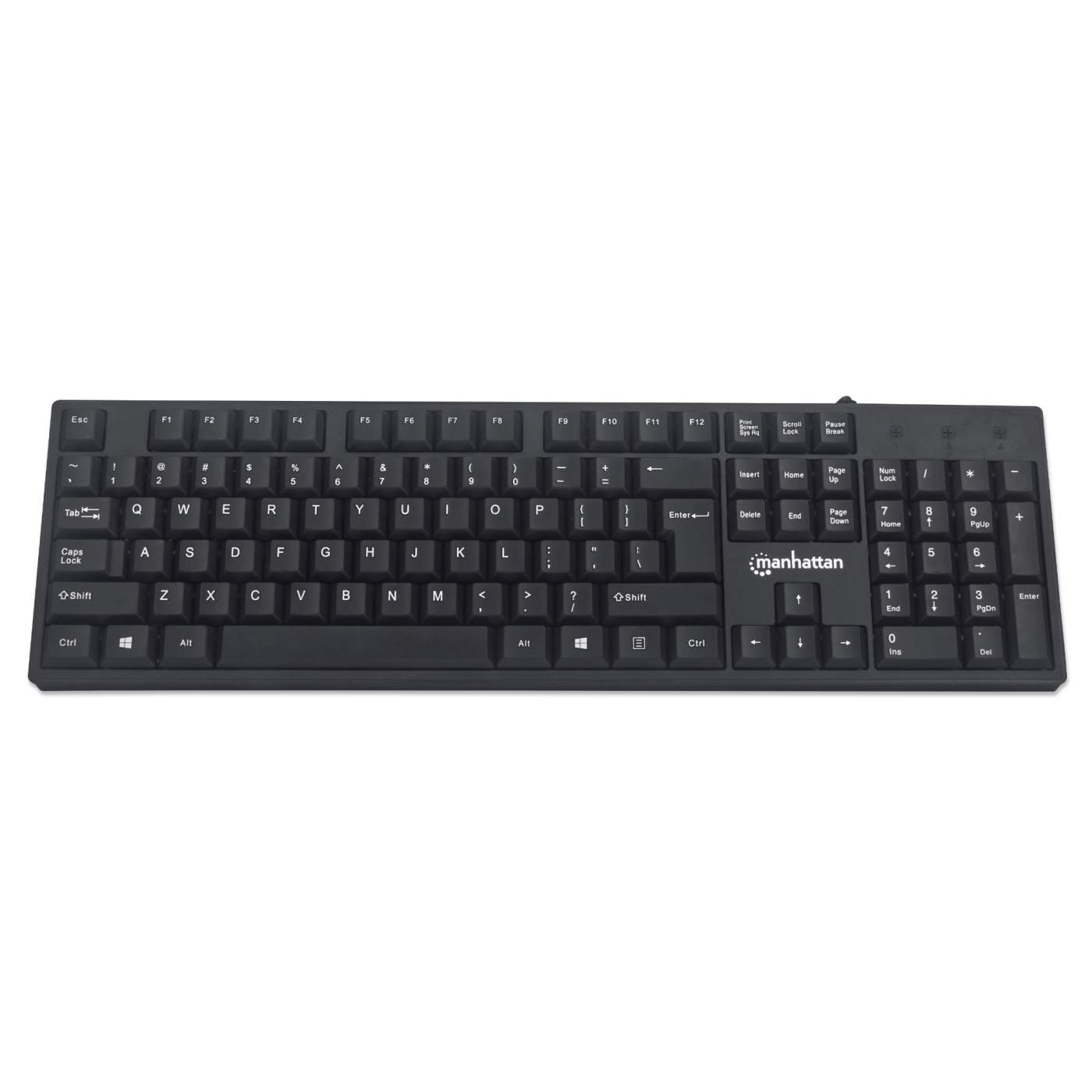 Wireless USB Computer Keyboard - Full Size 104 Keys for Windows PC & Laptop - Ergonomic Design for Office, Gaming & Home Use