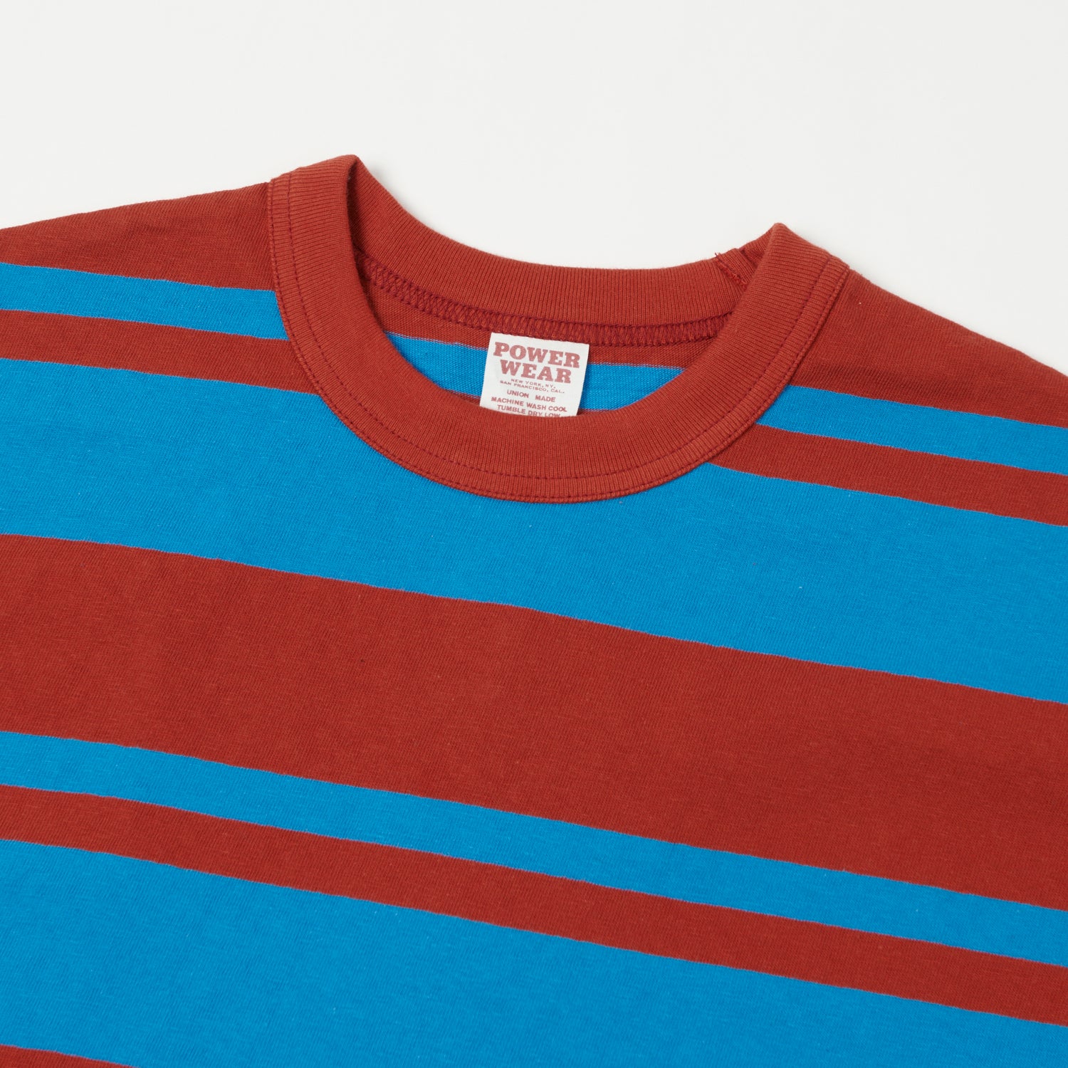 Freewheelers 'Power Wear' Random Striped T-Shirt Set - Chilli Red/Sax - Casual Streetwear for Men | Perfect for Everyday Wear, Gym, and Outdoor Activities